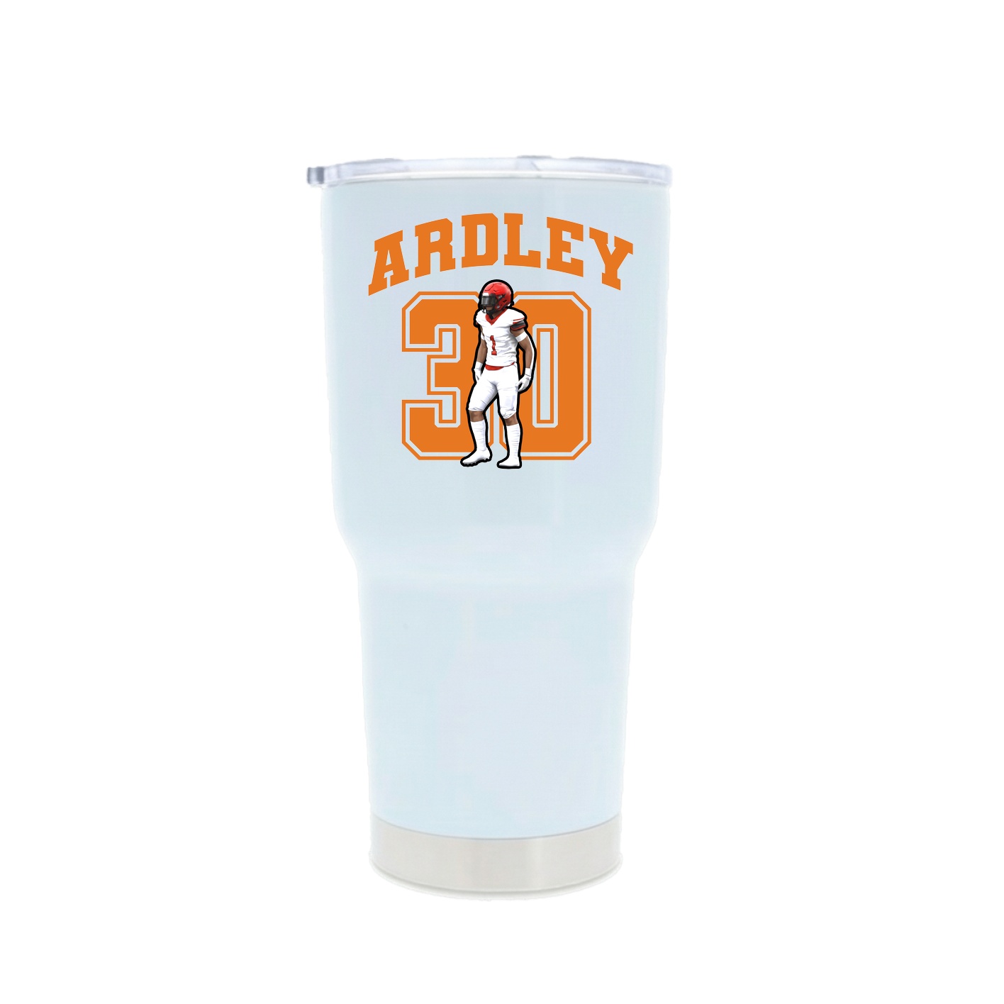 30oz Stainless Steel Tumbler — Number in White