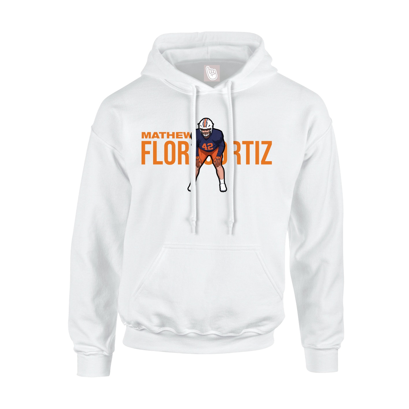 Youth Hoodie — Player Name in White