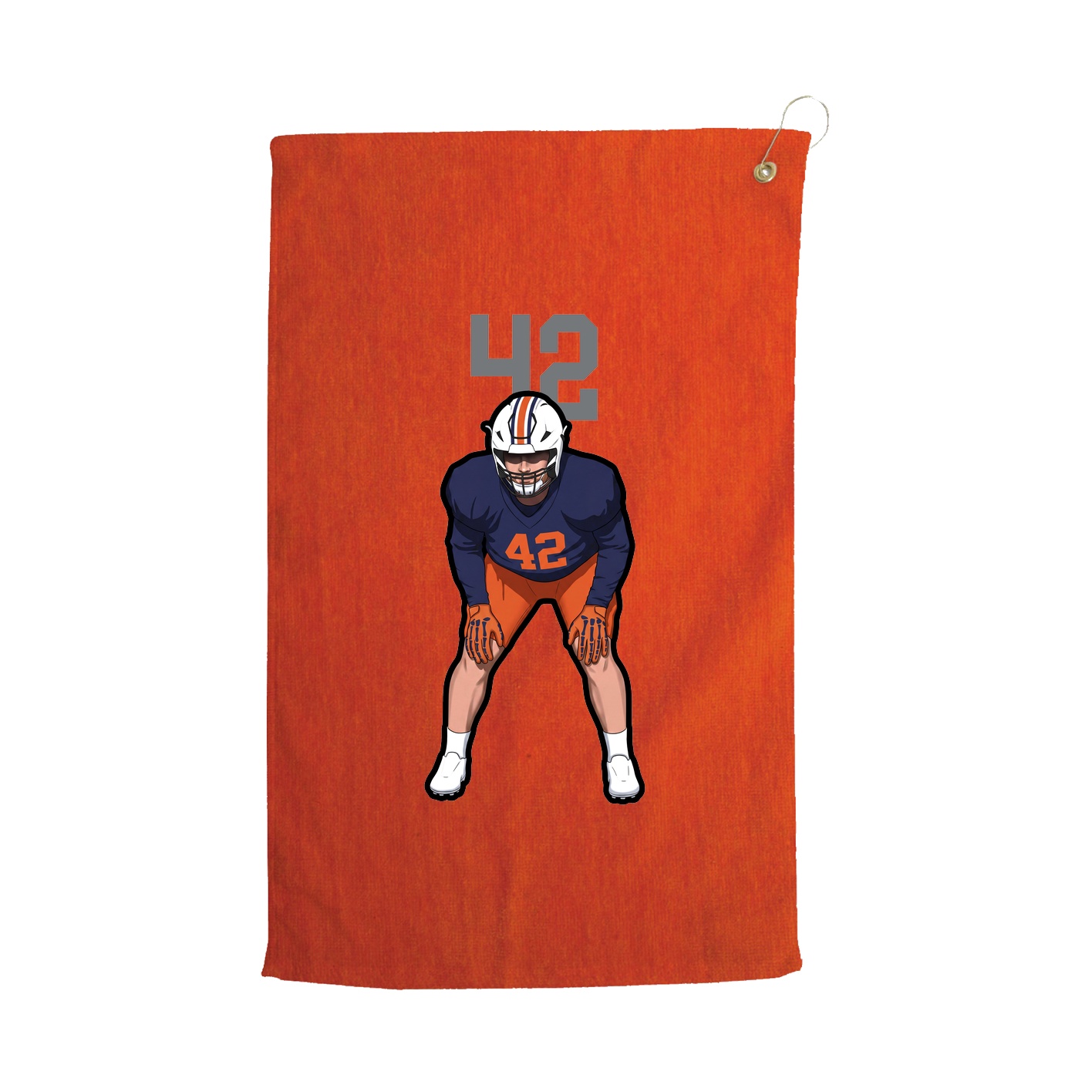 Golf Towel — Number Top in Orange