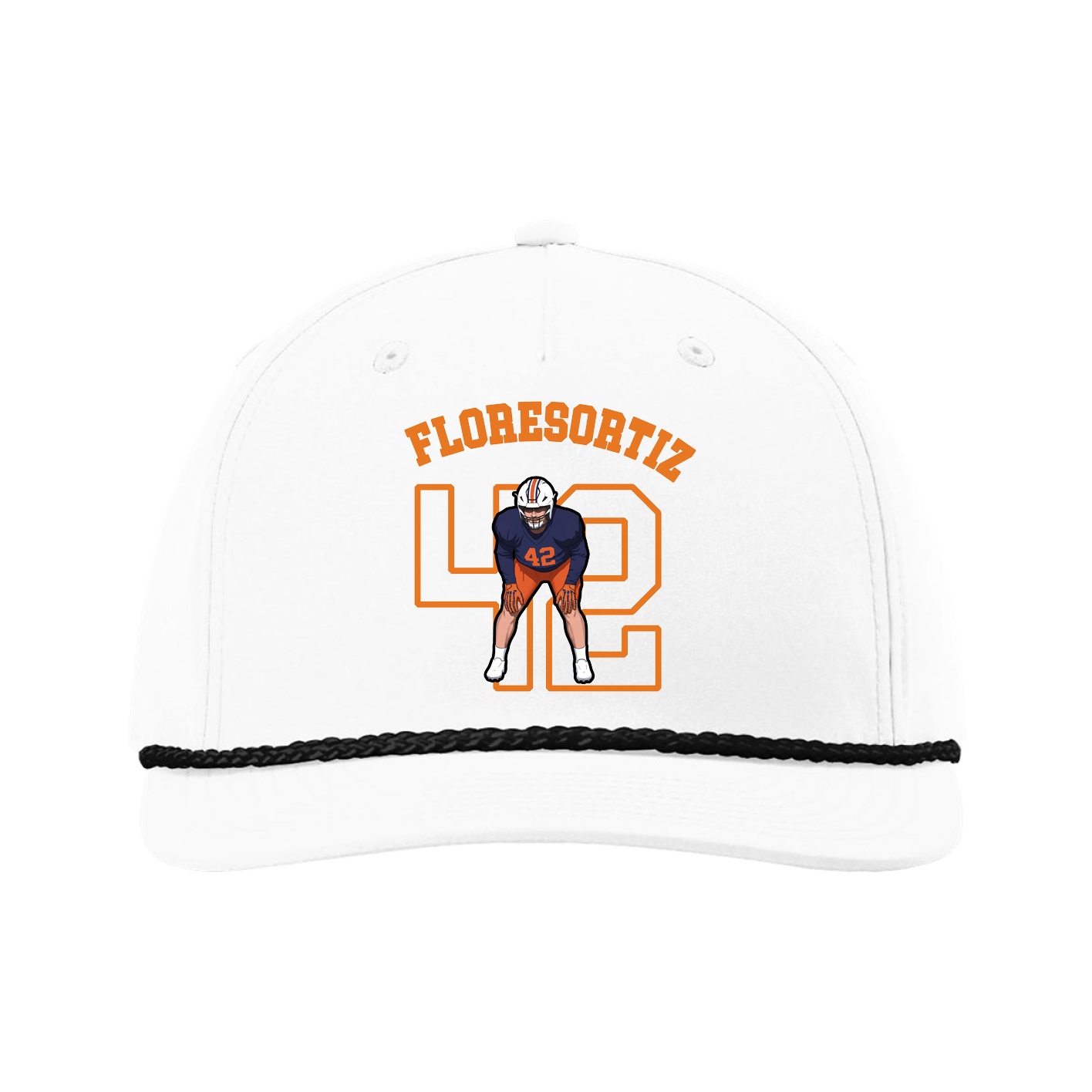 Five-Panel Classic Rope Cap — Shirsey Arch in White