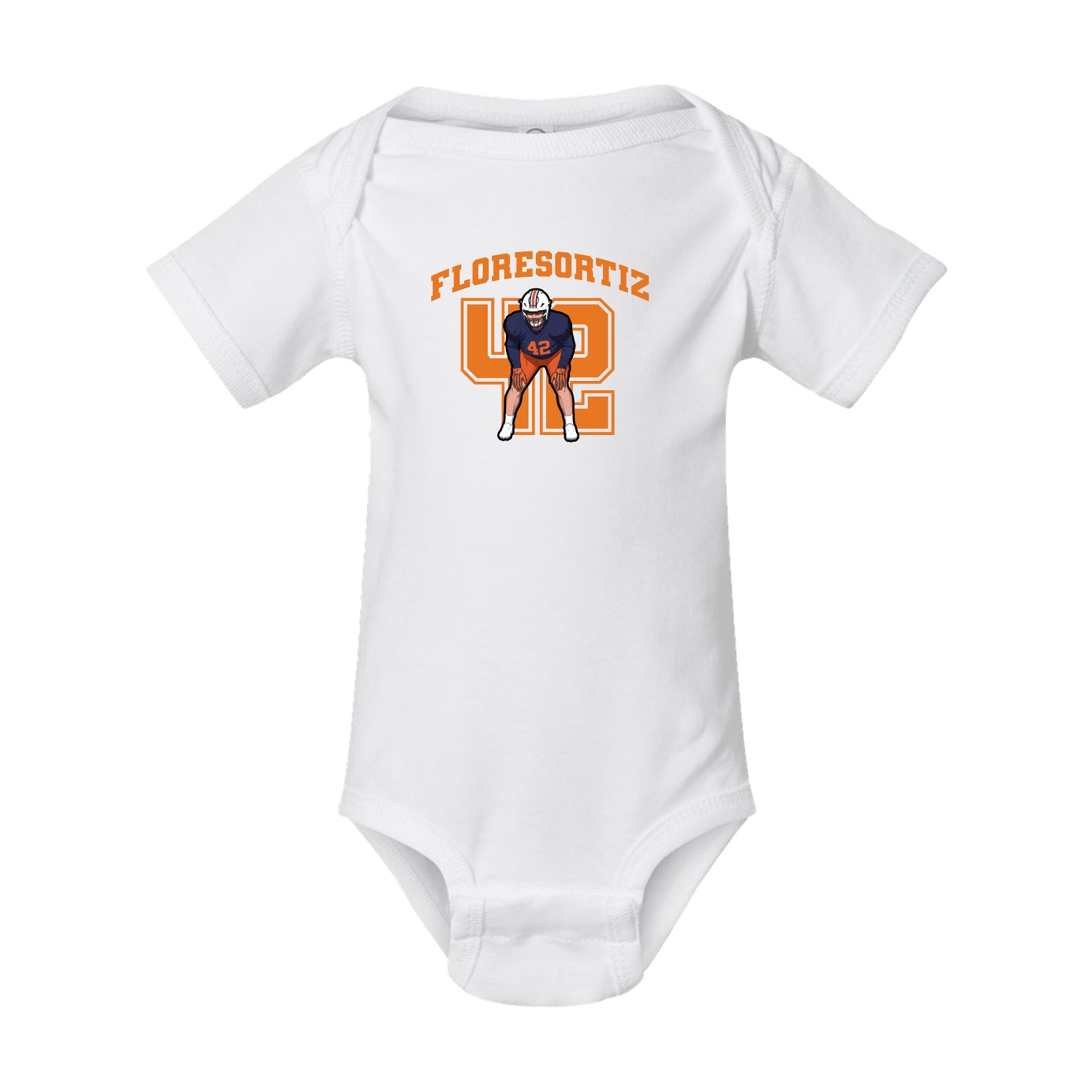 Baby Onesie — Number in White
