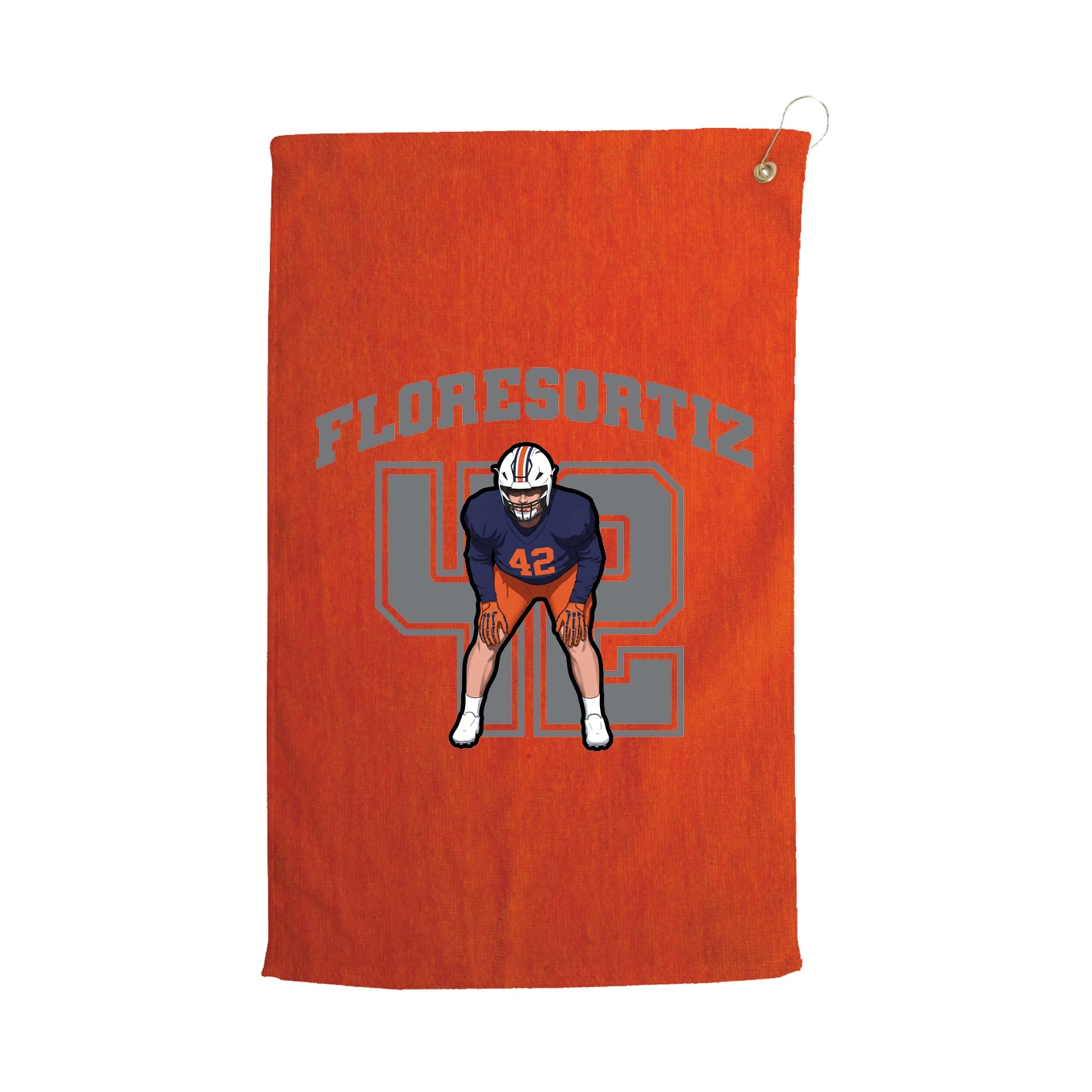 Golf Towel — Number in Orange