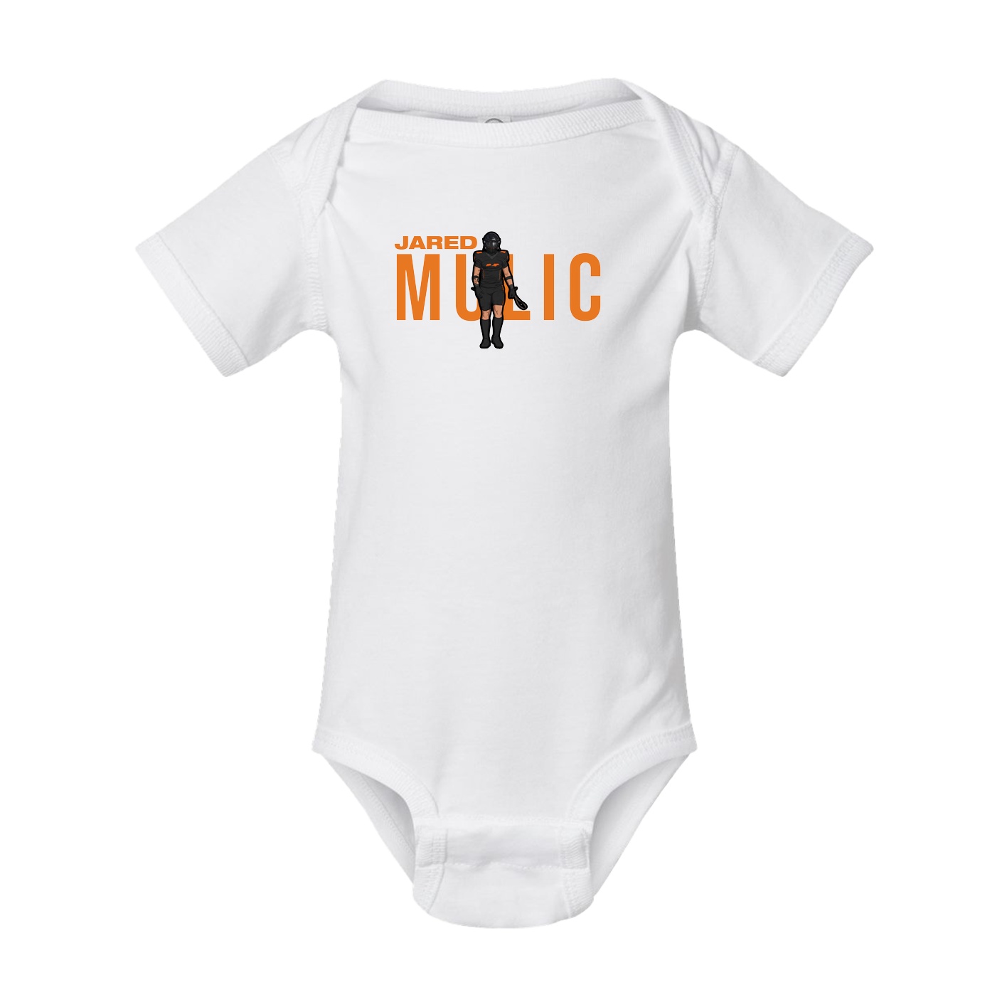 Baby Onesie — Player Name in White