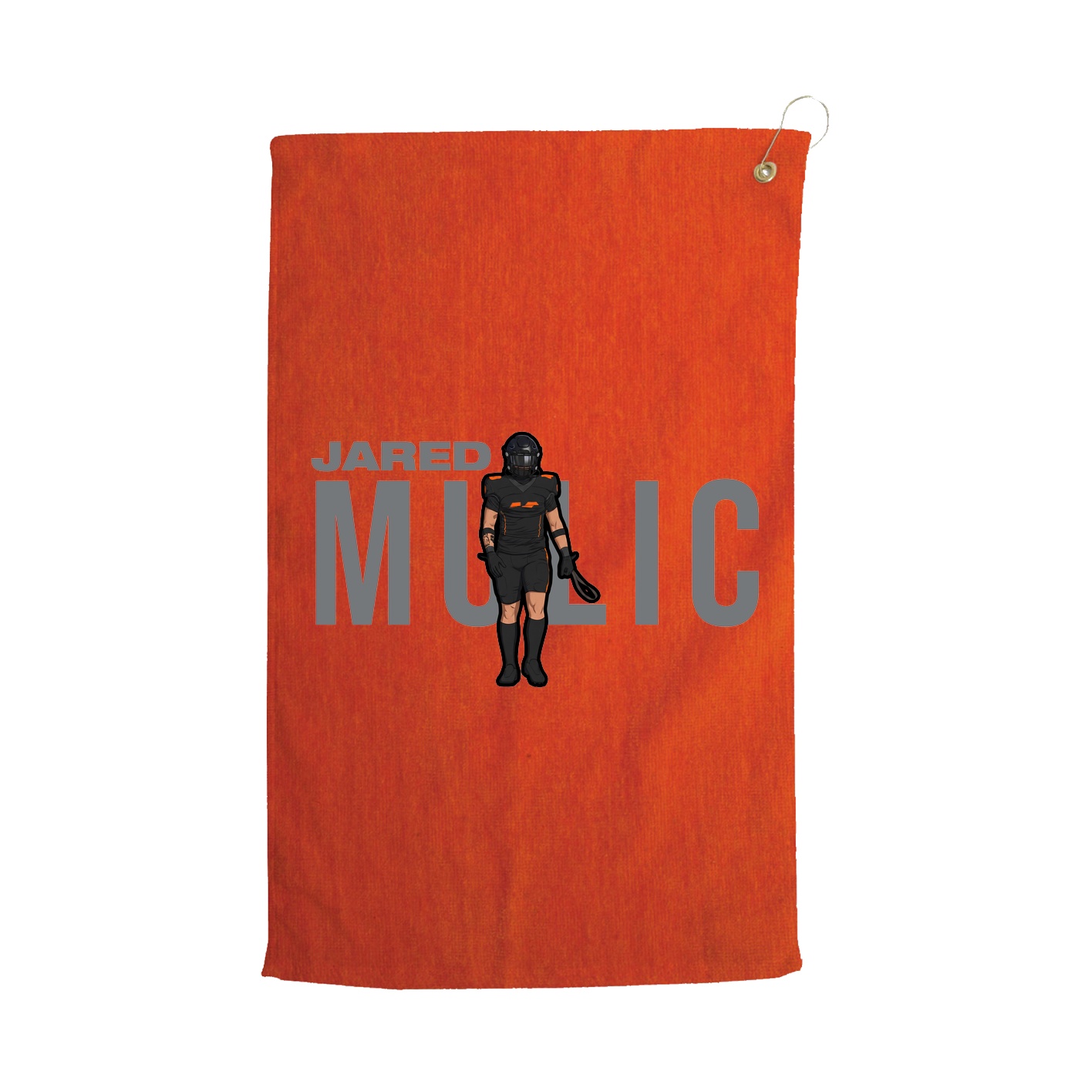 Golf Towel — Player Name in Orange