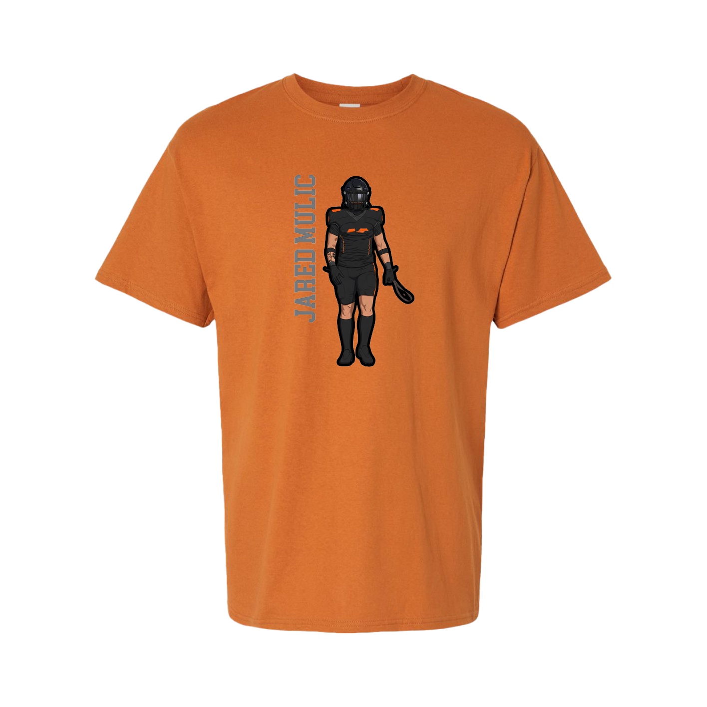 Tee — Name Vertical in Orange