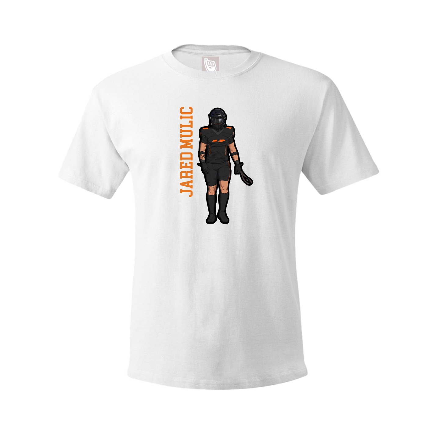 Youth Tee — Name Vertical in White