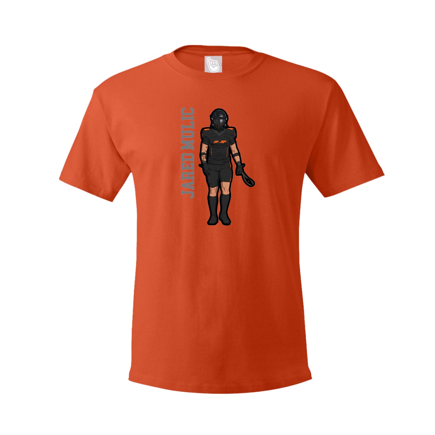 Youth Tee — Name Vertical in Orange