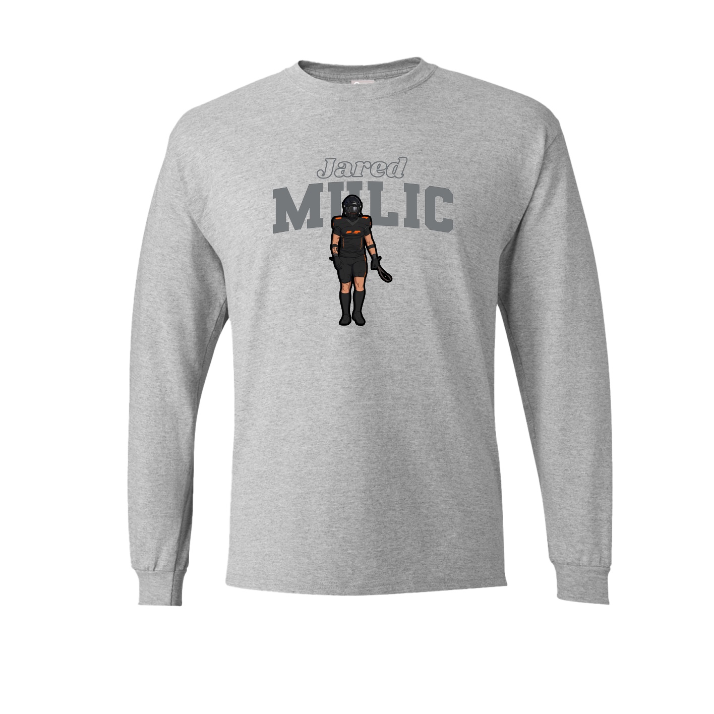 Long Sleeve Tee — Name Arch in Grey
