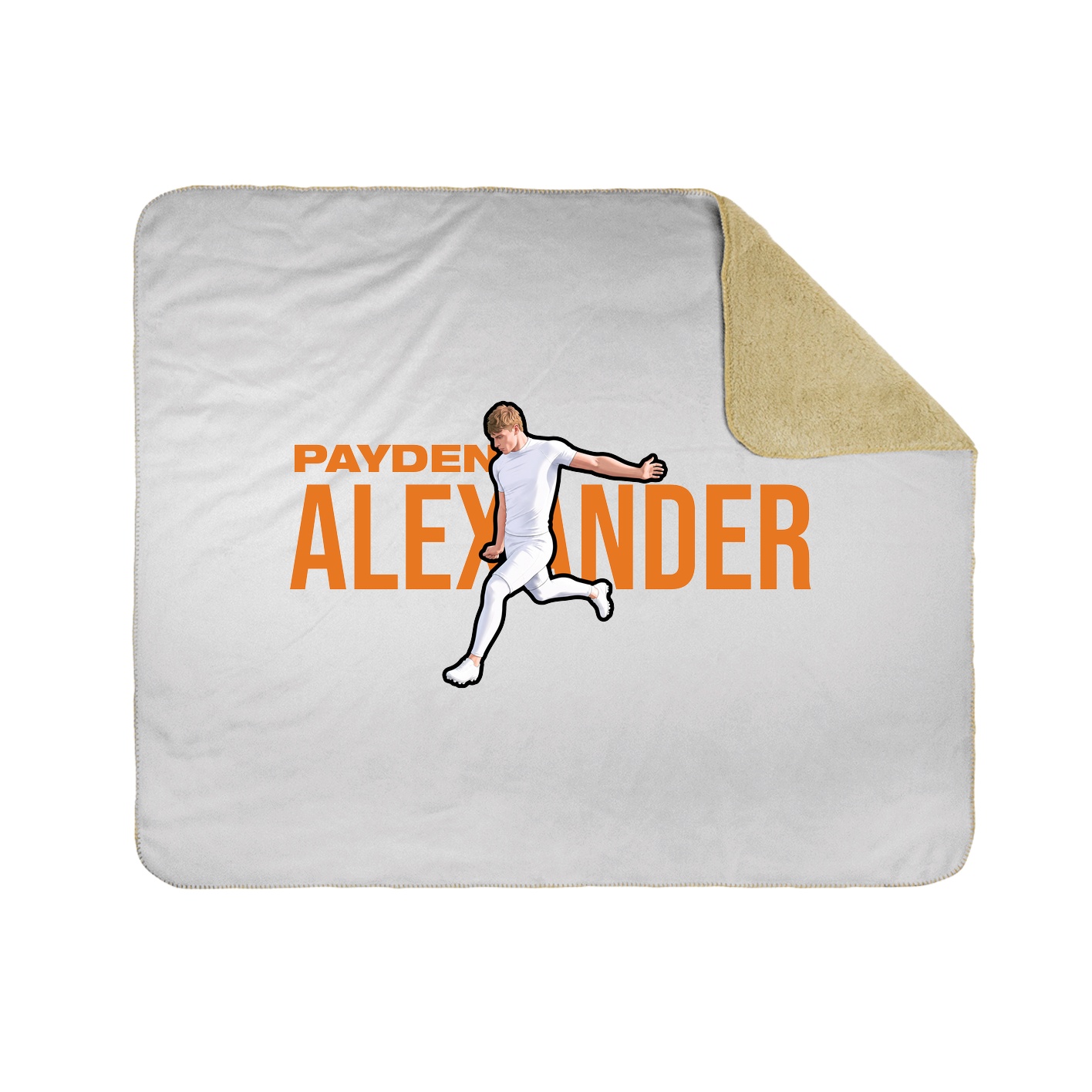Throw Blanket — Player Name in White