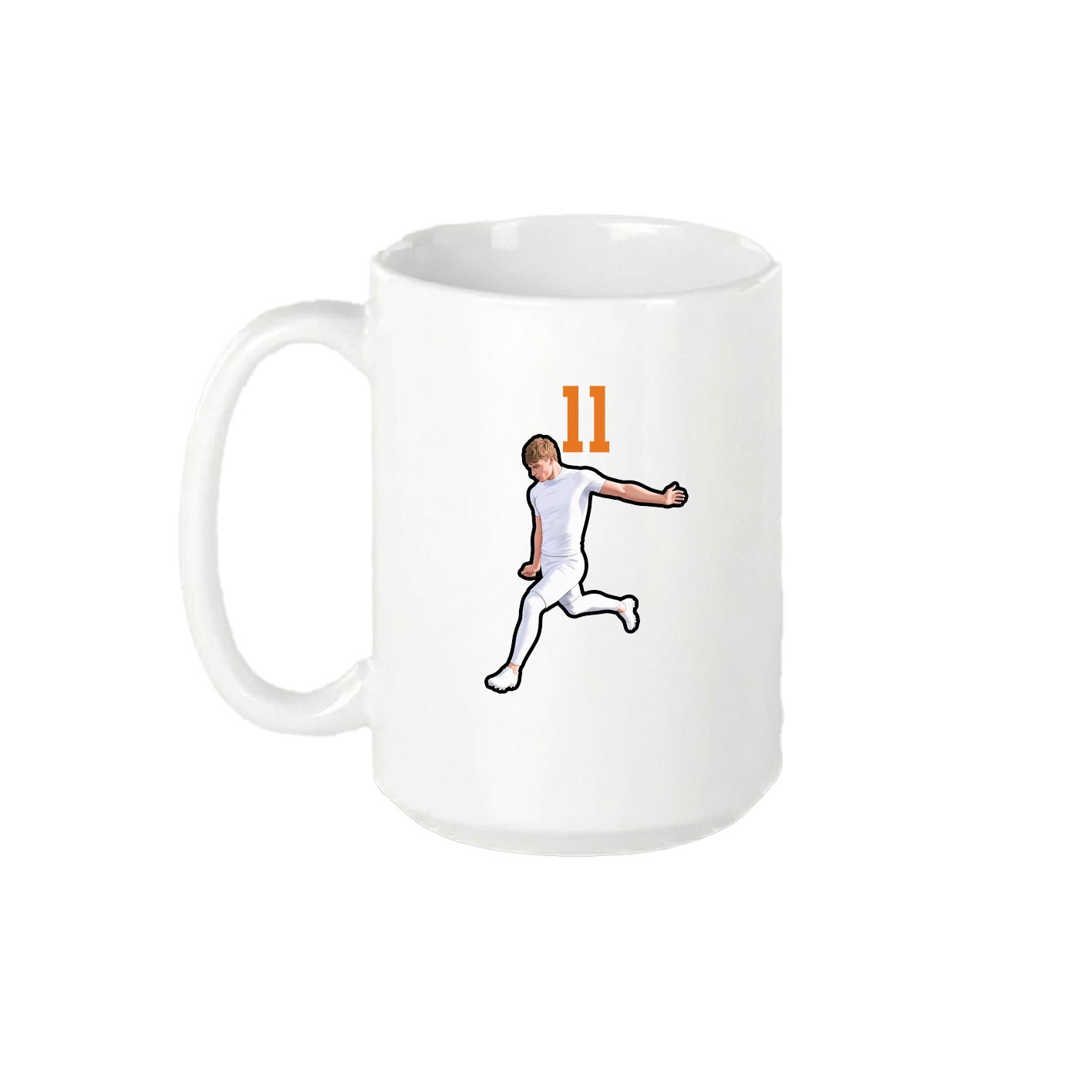 15oz Coffee Mug — Number Top in White