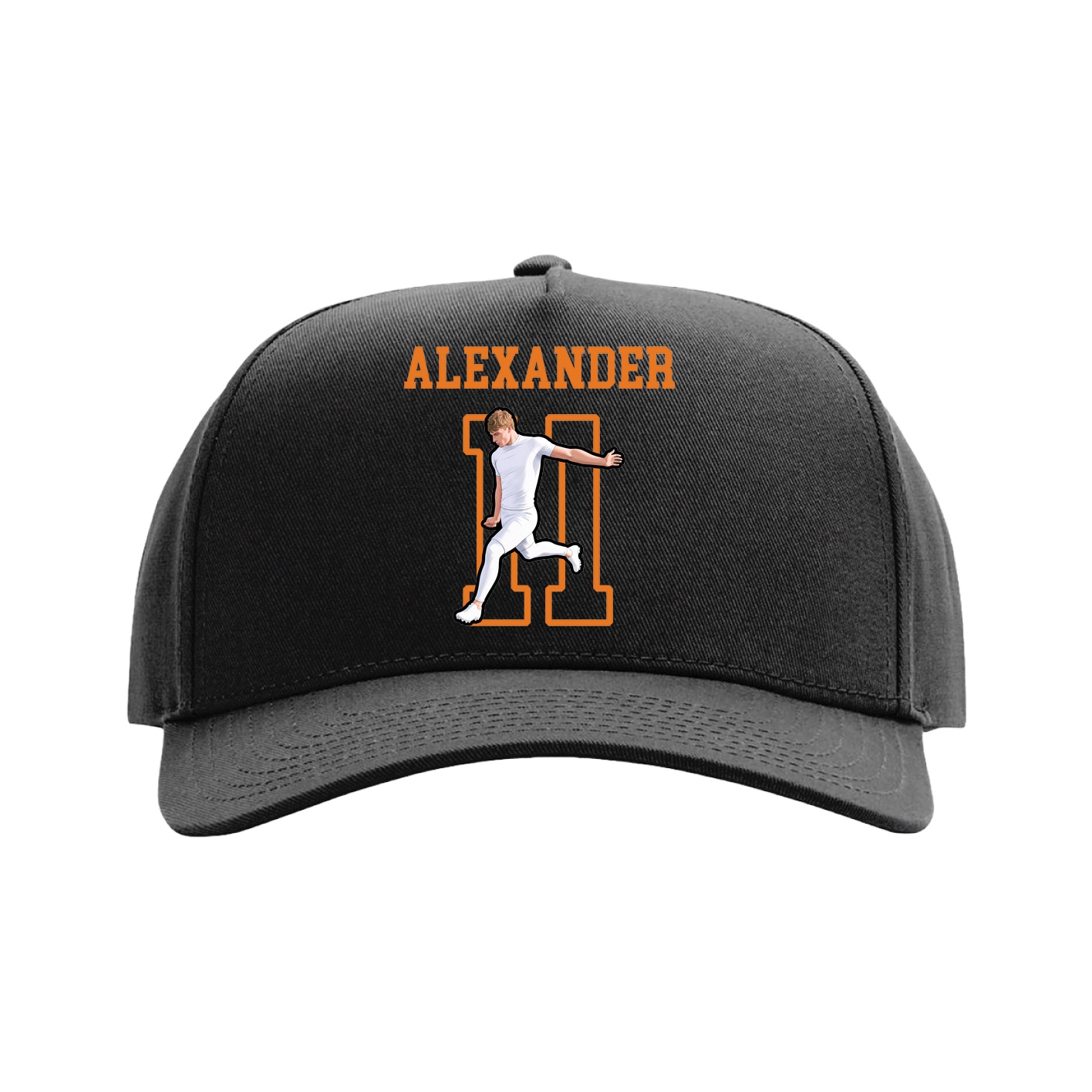 Full Fabric Five-Panel Champ Cap — Shirsey in Black