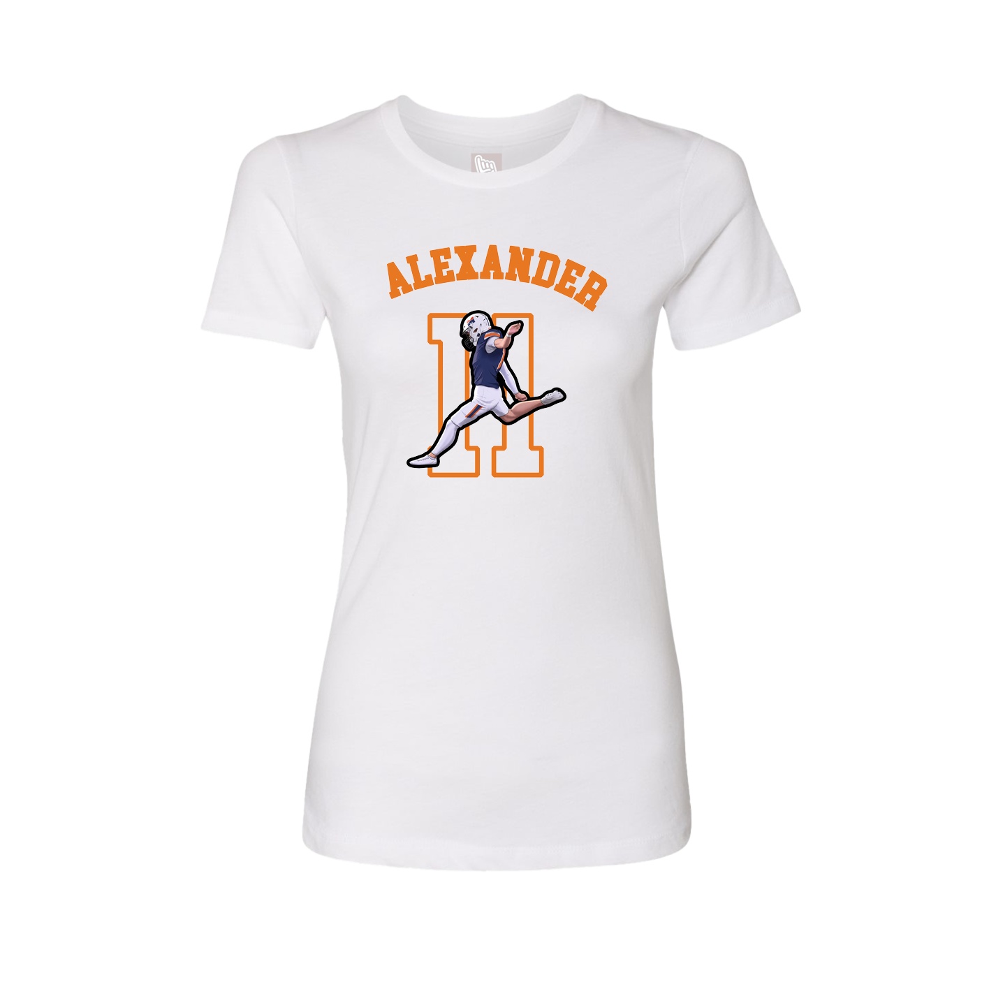 Fitted Women's Tee — Shirsey Arch in White