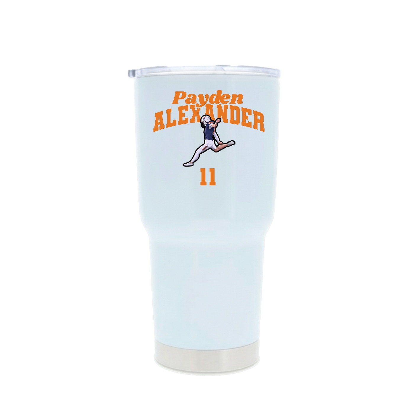 30oz Stainless Steel Tumbler — Signature Arch in White