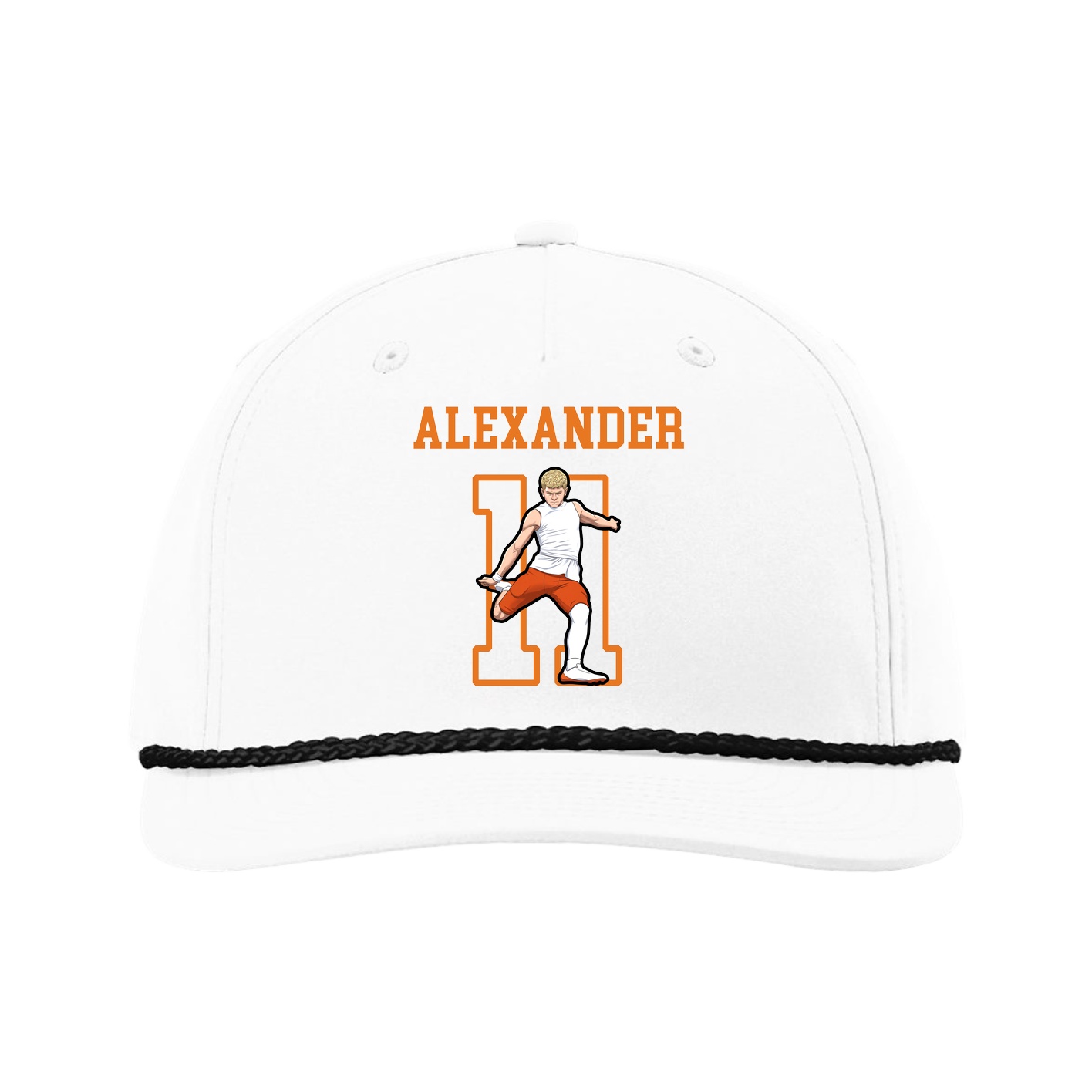 Five-Panel Classic Rope Cap — Shirsey in White