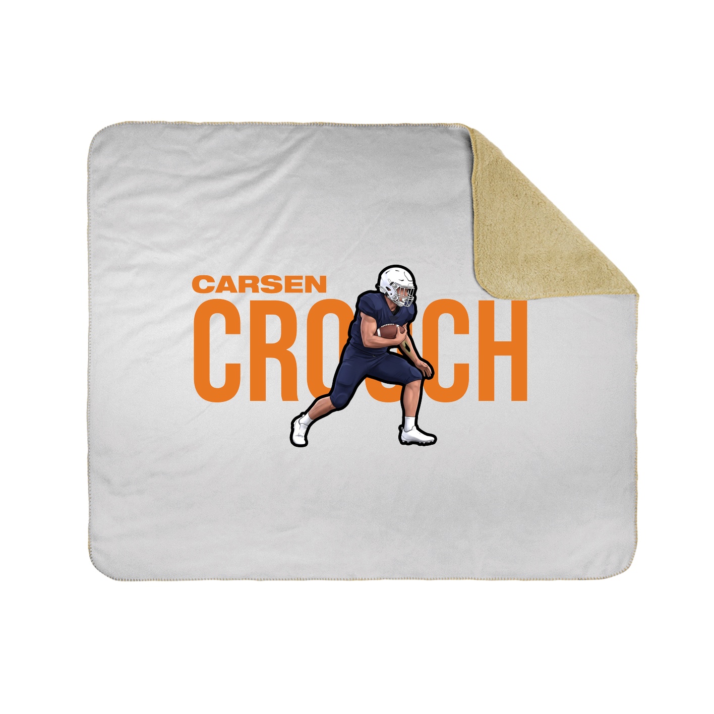 Throw Blanket — Player Name in White