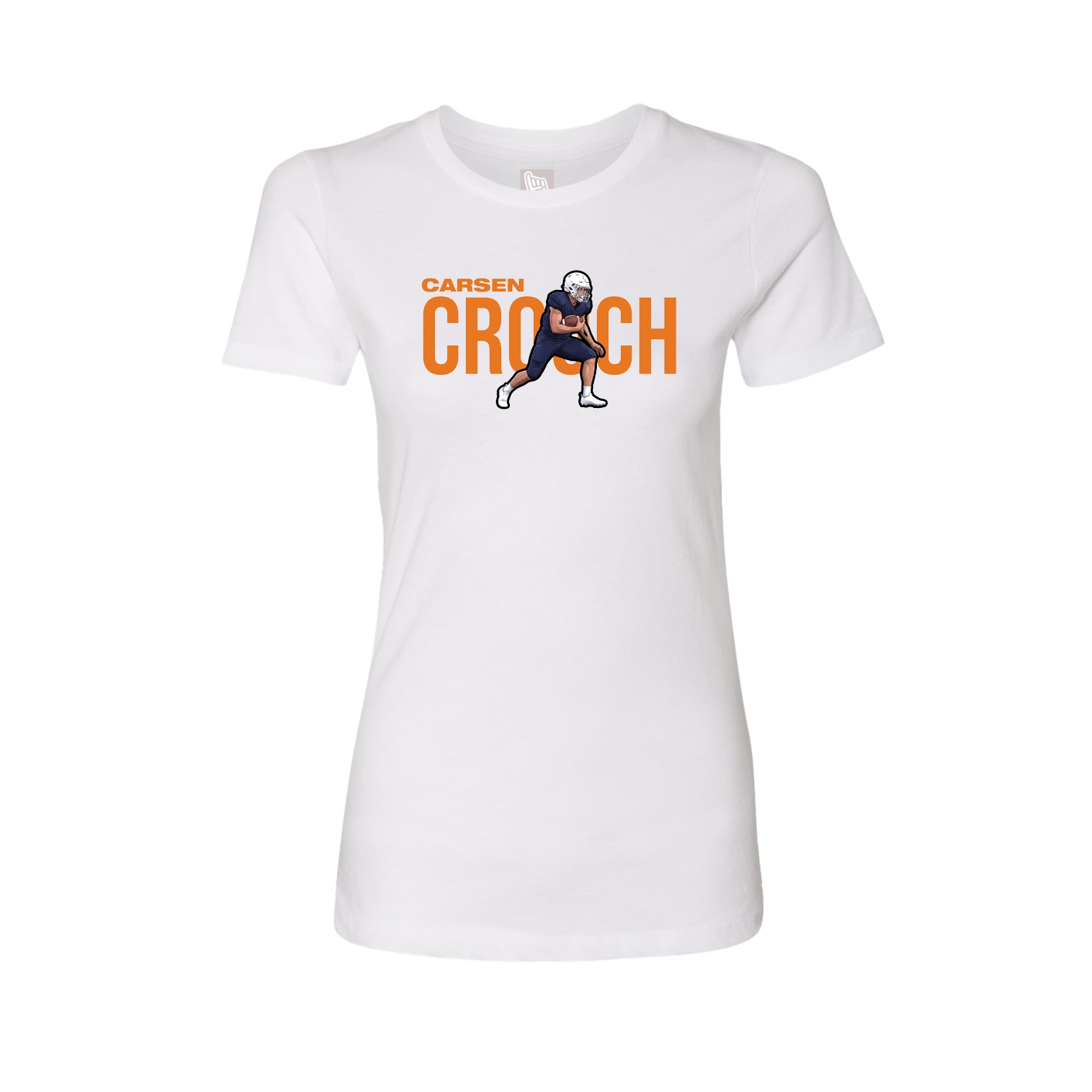 Fitted Women's Tee — Player Name in White