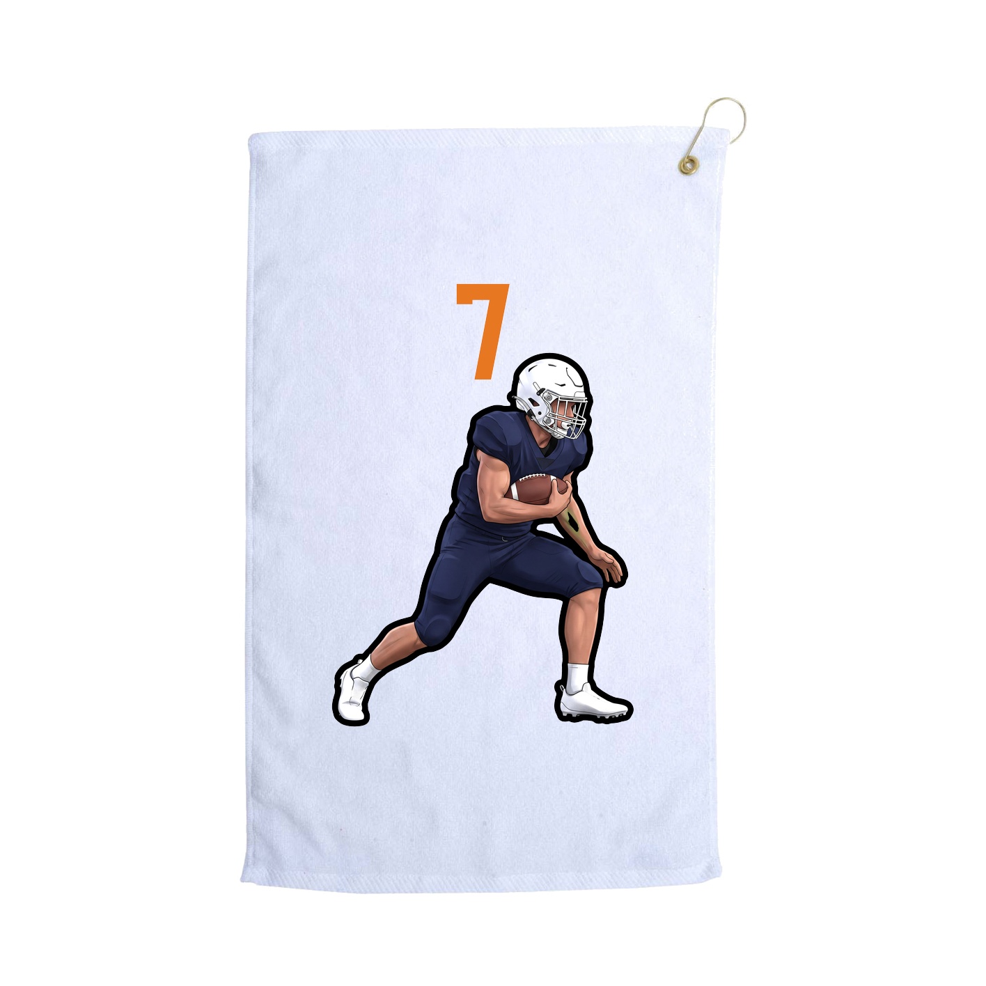 Golf Towel — Number Top in White