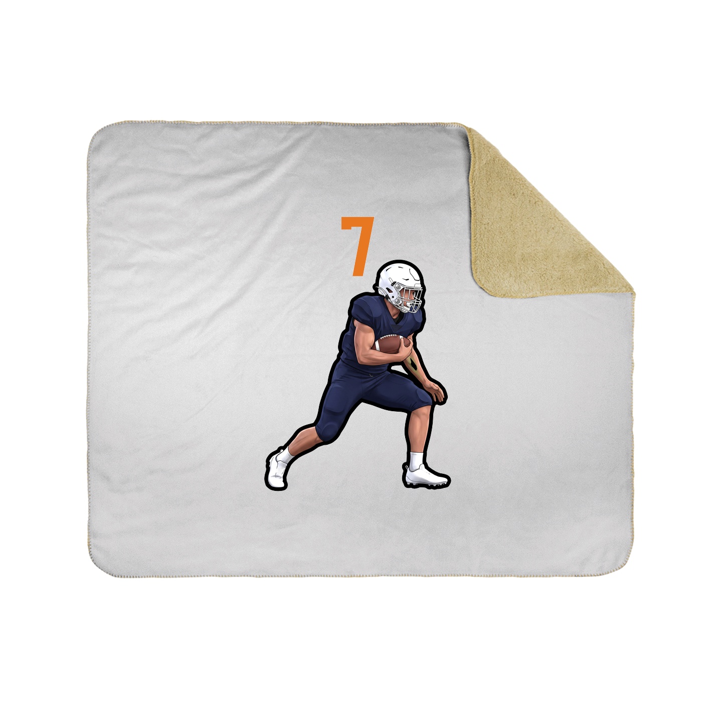 Throw Blanket — Number Top in White