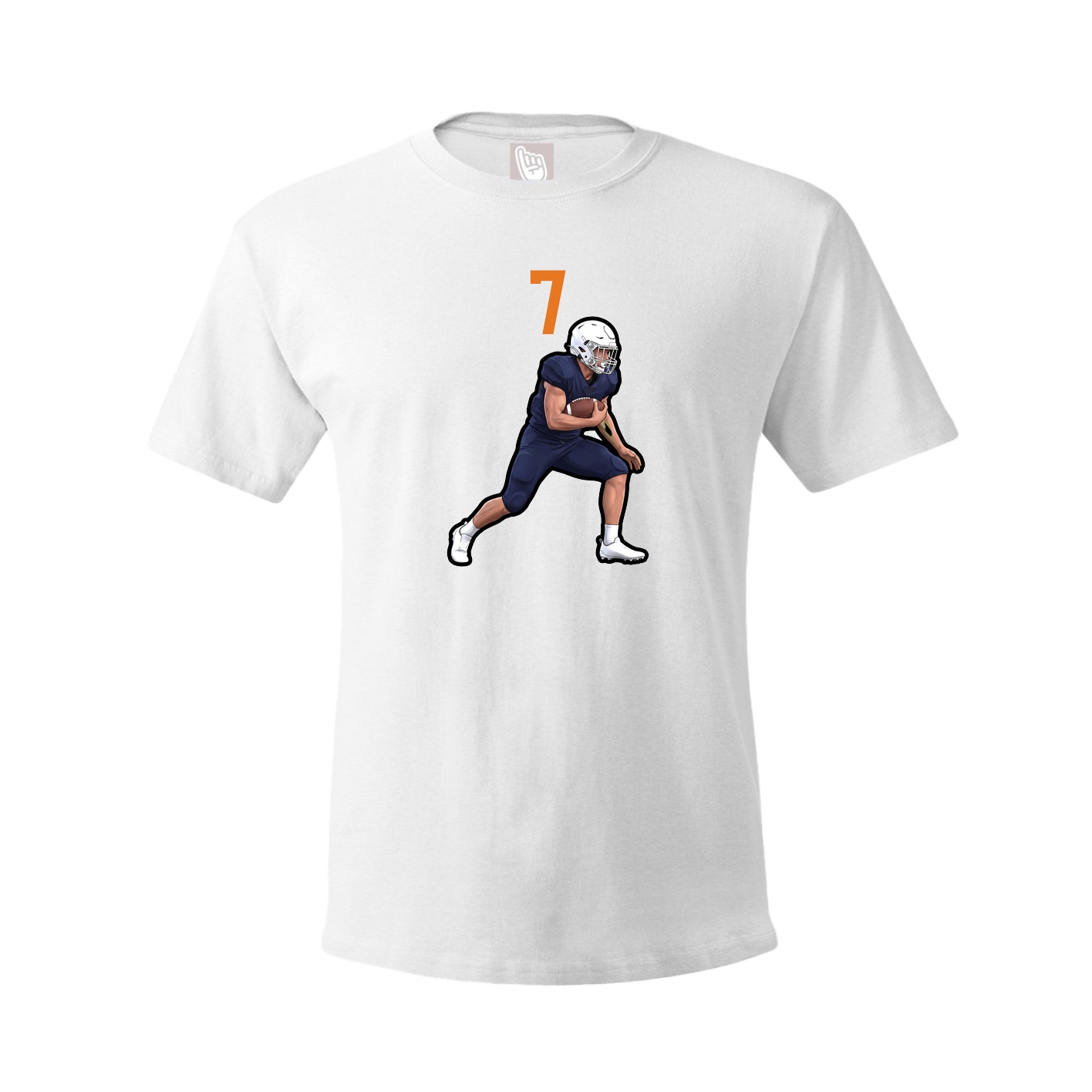 Youth Tee — Number Top in White