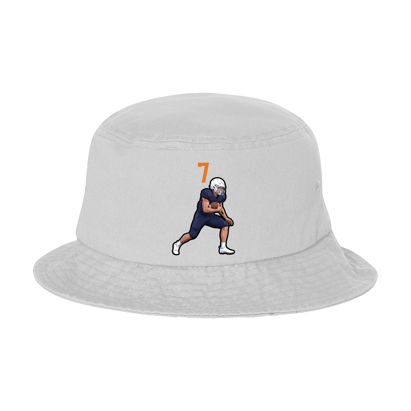 Bucket Cap — Number Top in White