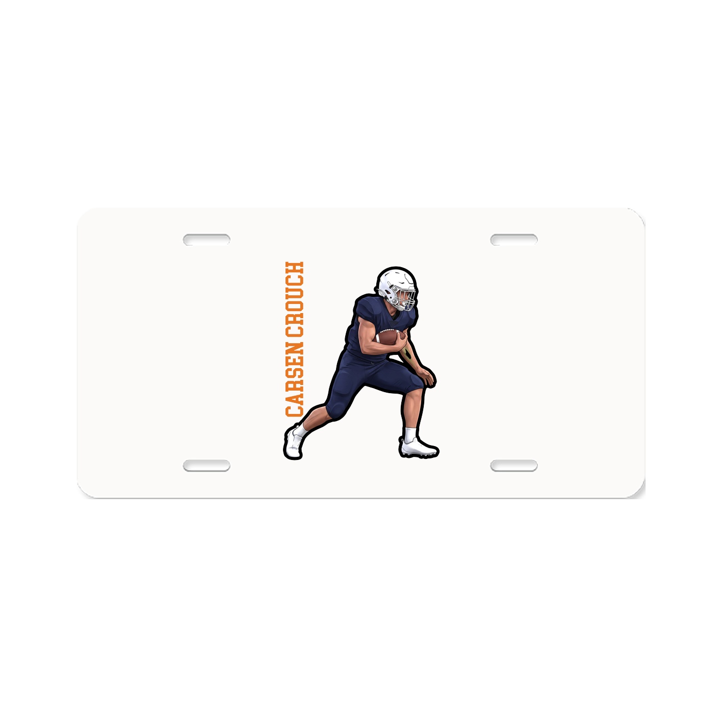 License Plate — Name Vertical in Classic