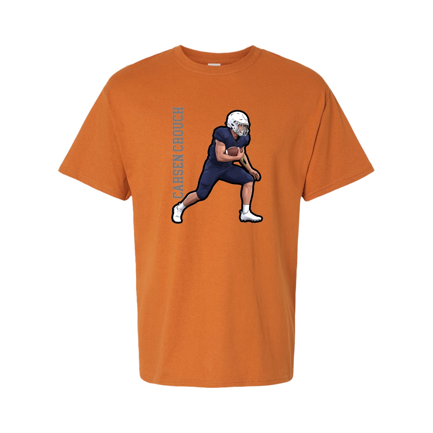 Tee — Name Vertical in Orange