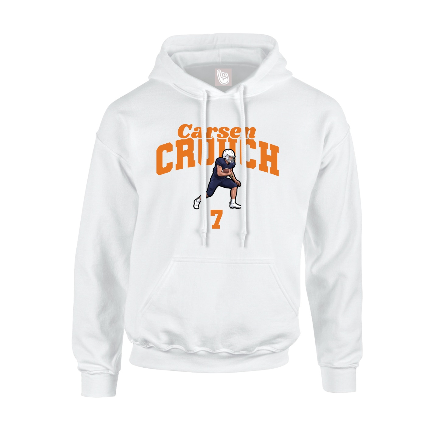 Hoodie — Signature Arch in White