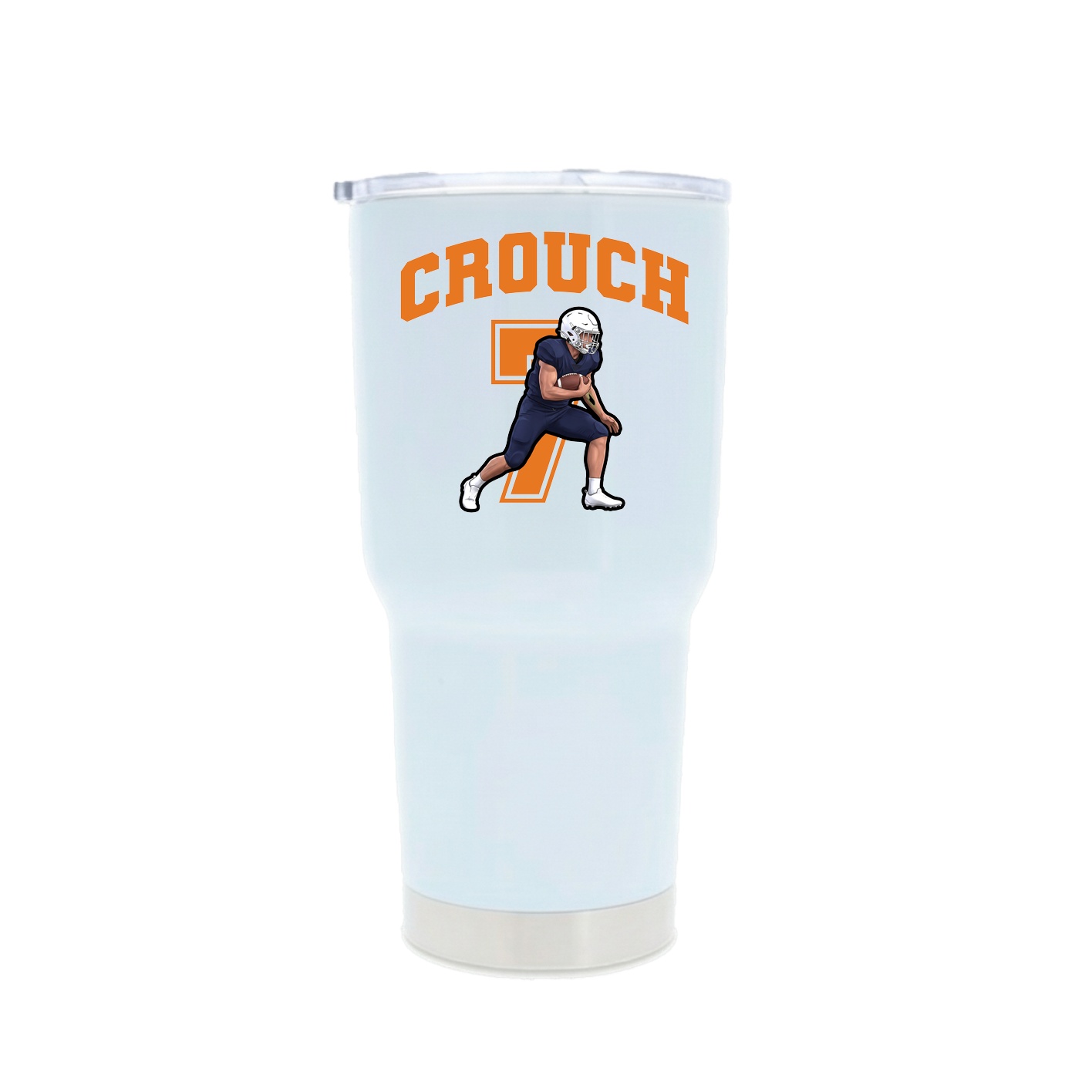 30oz Stainless Steel Tumbler — Number in White