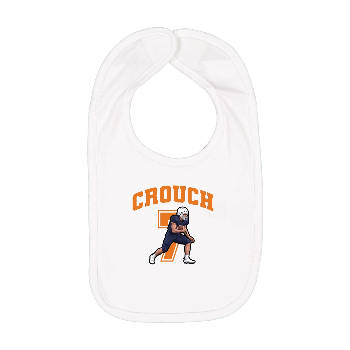 Infant Bib — Number in White