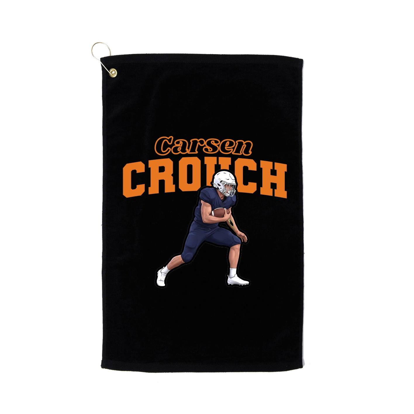 Golf Towel — Name Arch in Black
