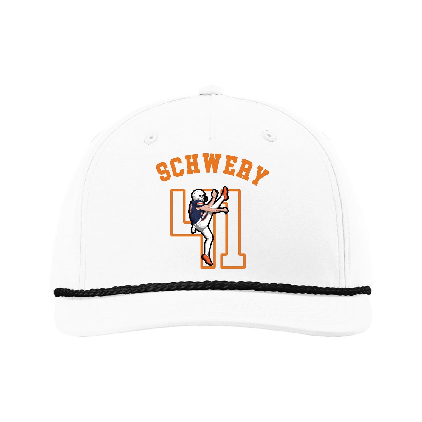 Five-Panel Classic Rope Cap — Shirsey Arch in White