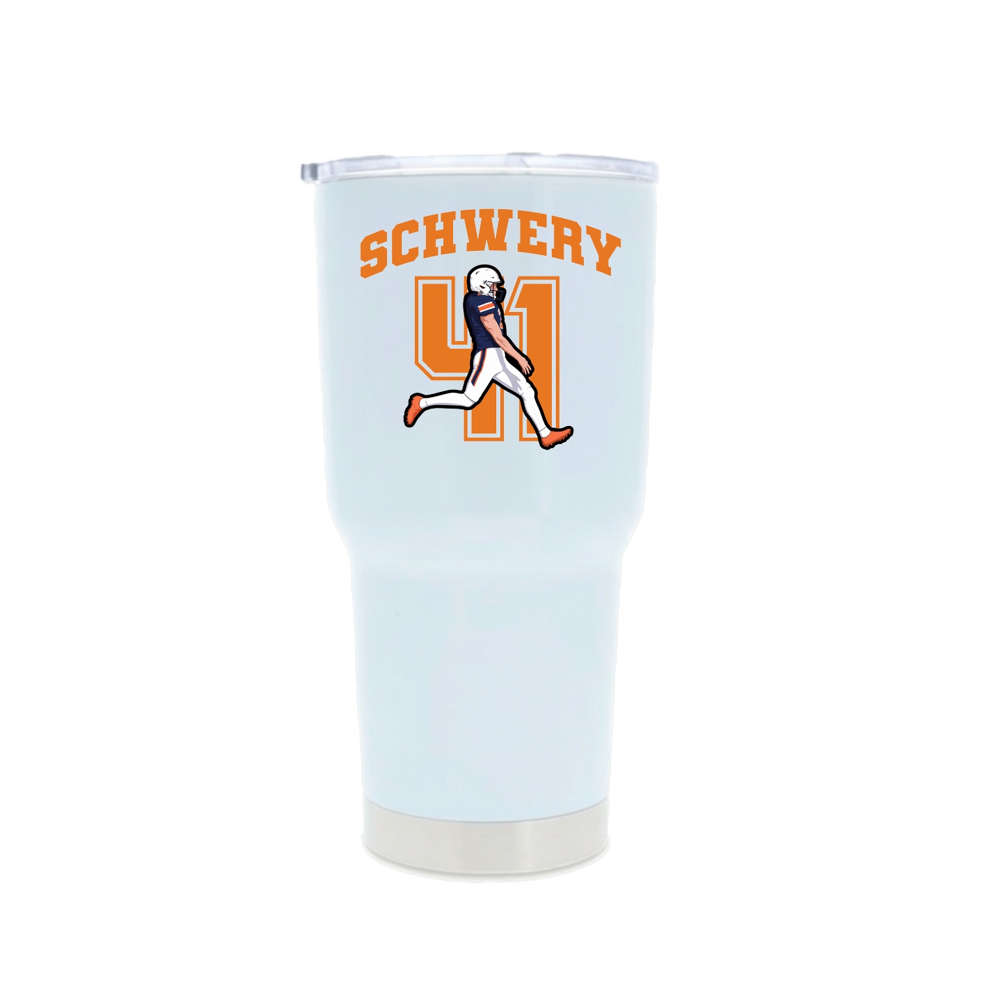 30oz Stainless Steel Tumbler — Number in White