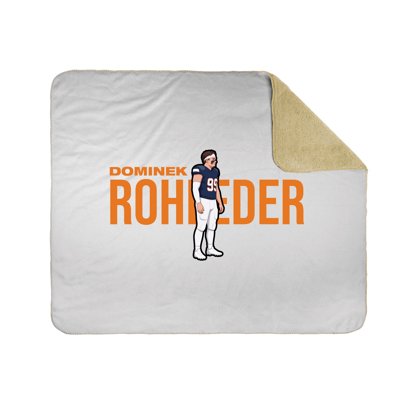Throw Blanket — Player Name in White