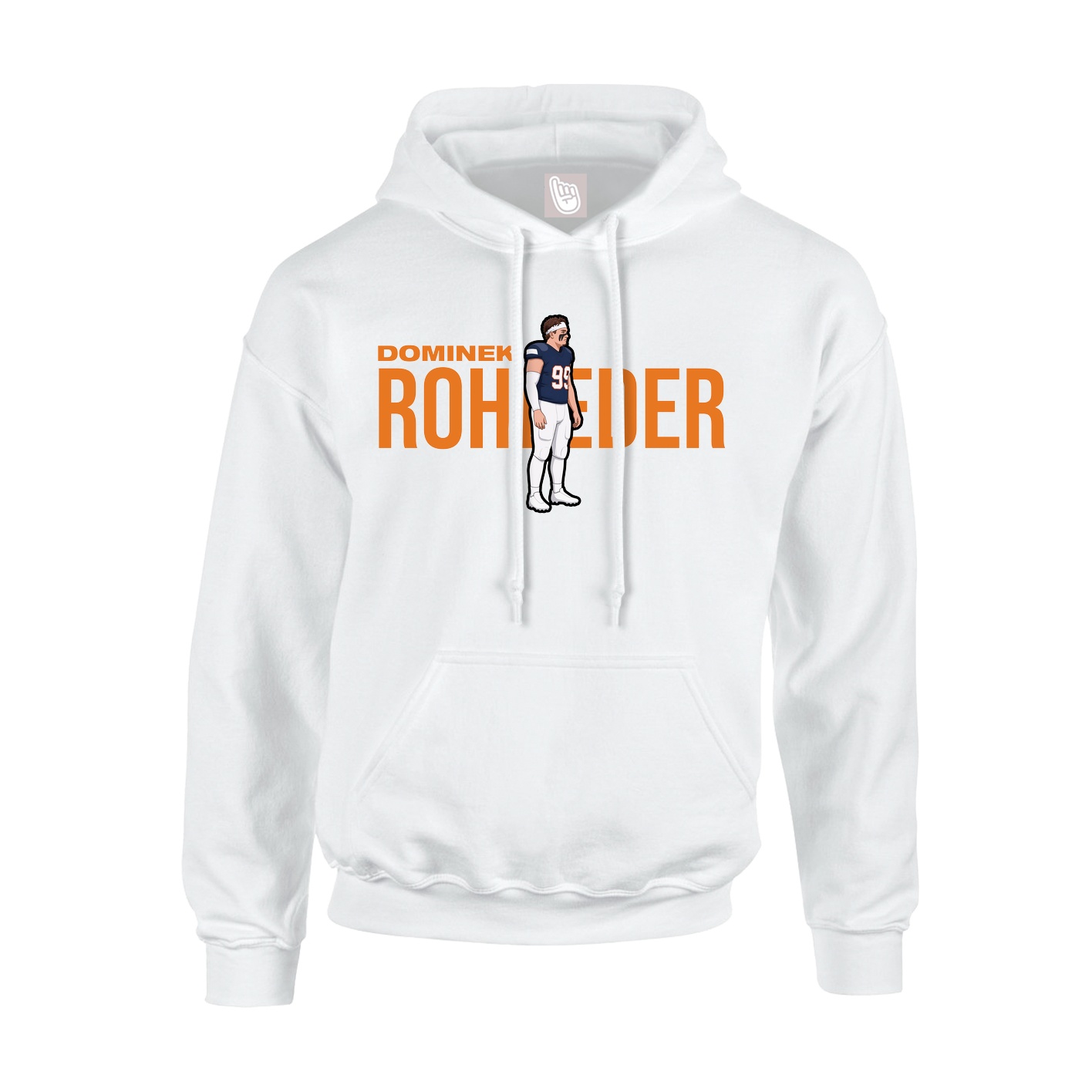 Youth Hoodie — Player Name in White