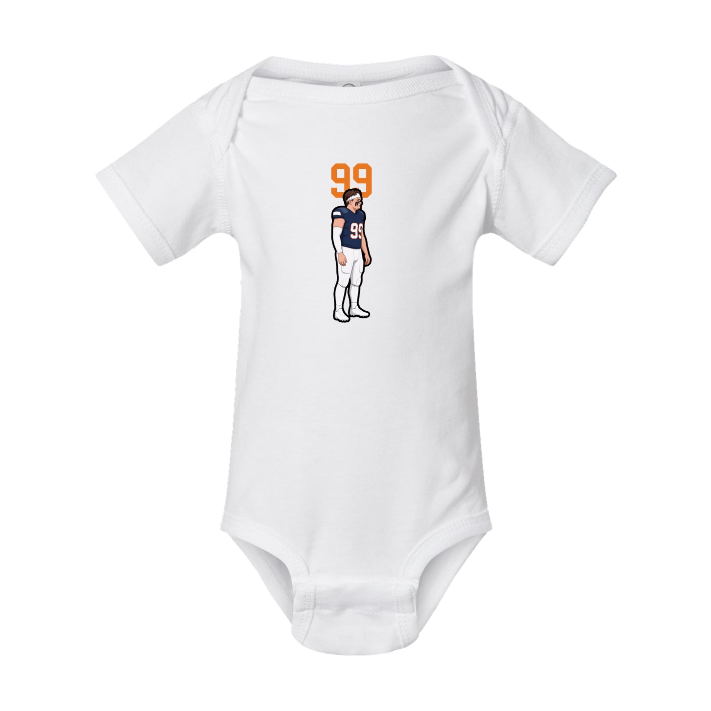 Baby Onesie — Number Top in White