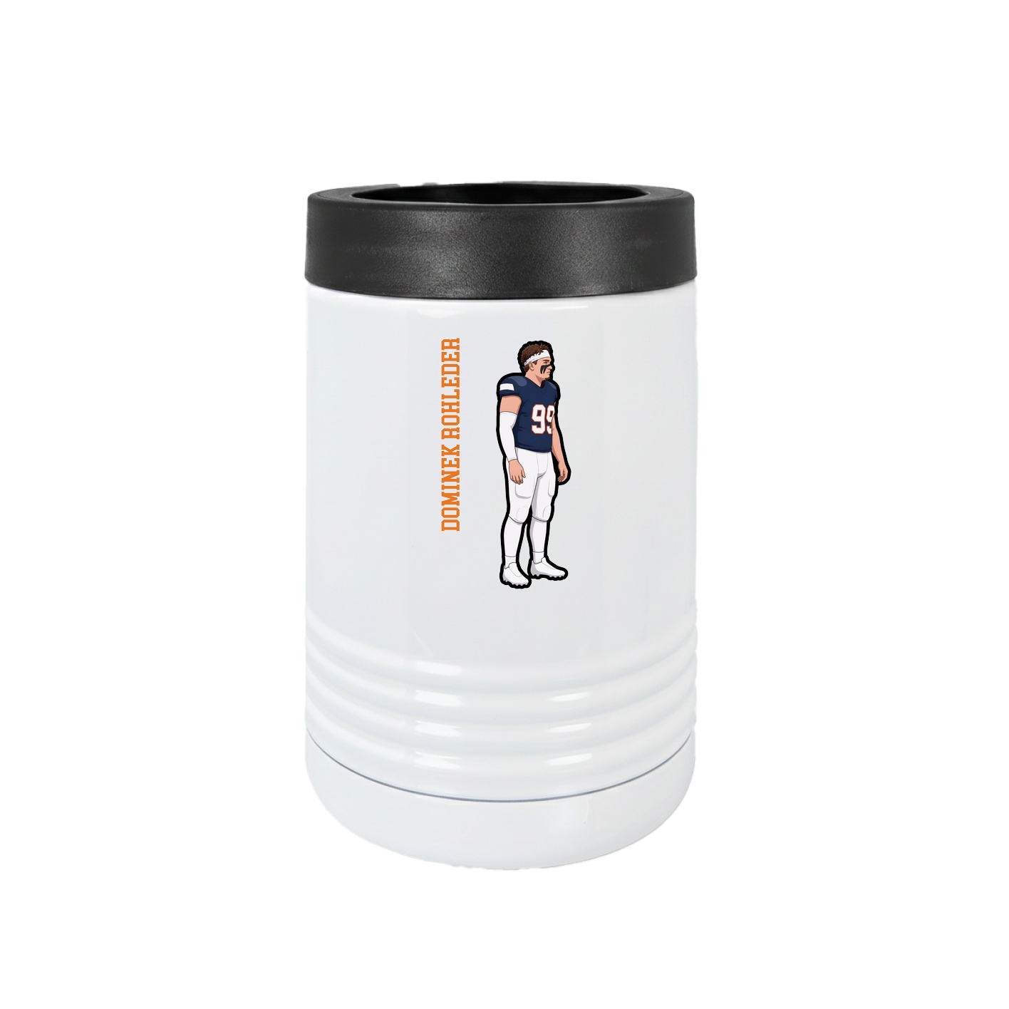 Beverage Holder — Name Vertical in White