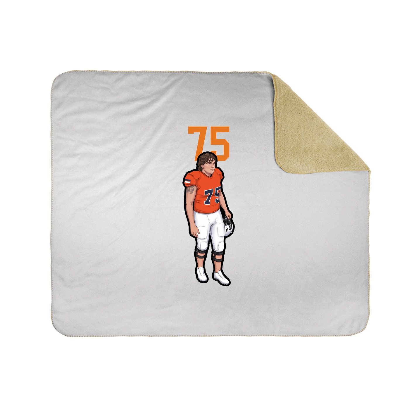 Throw Blanket — Number Top in White