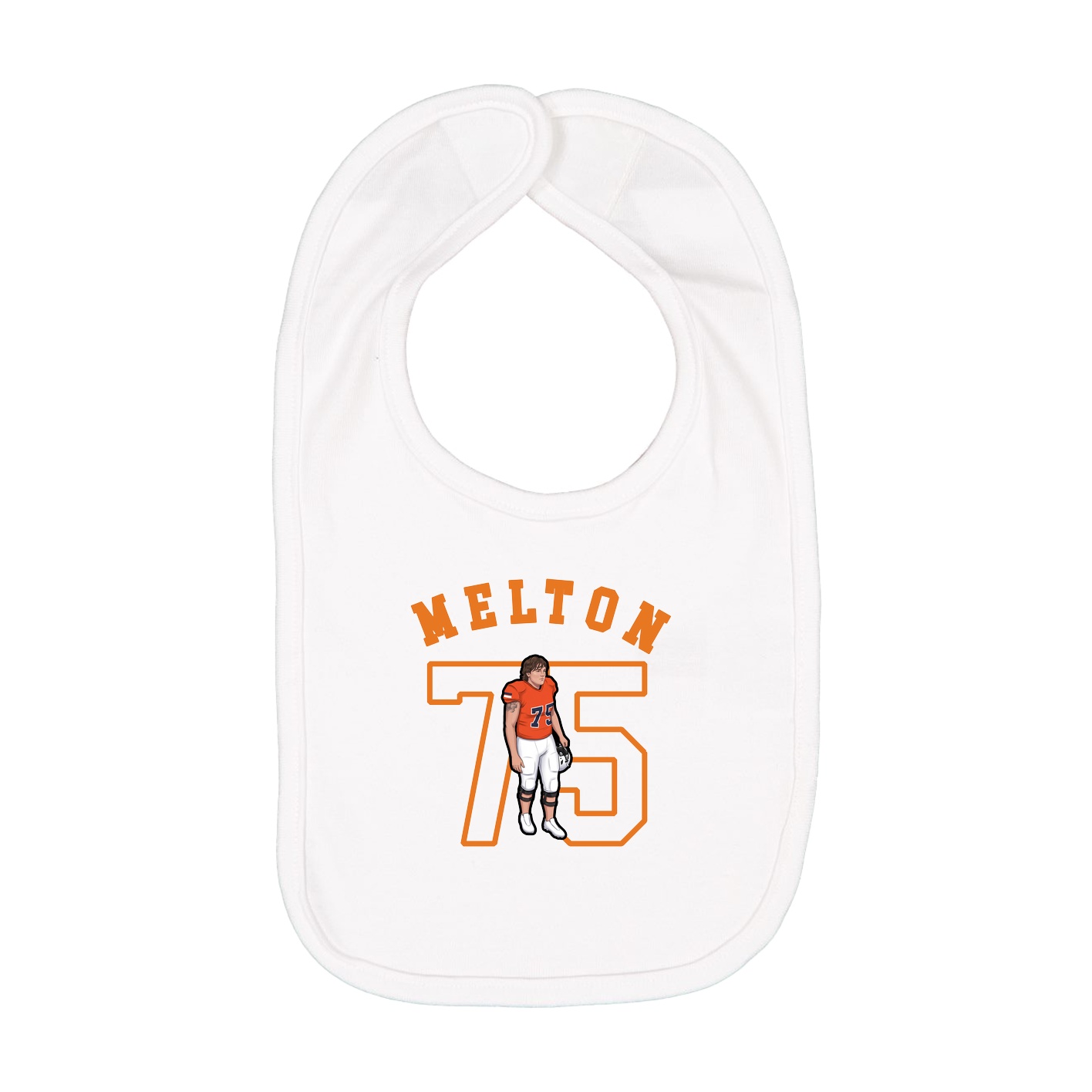 Infant Bib — Shirsey Arch in White