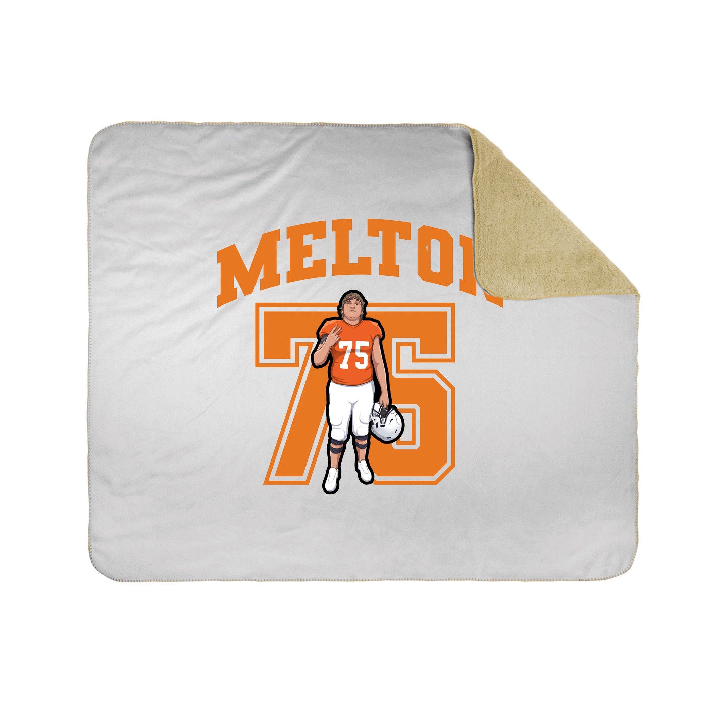 Throw Blanket — Number in White
