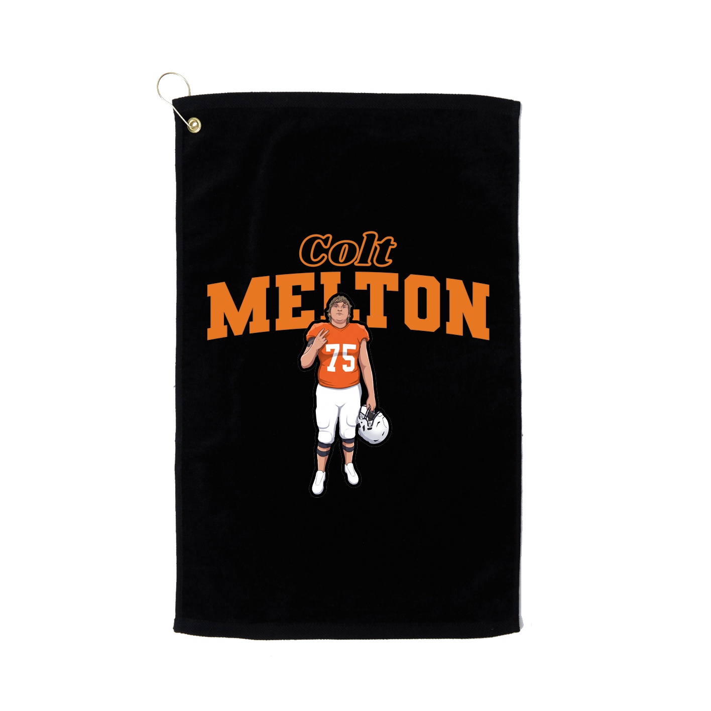Golf Towel — Name Arch in Black