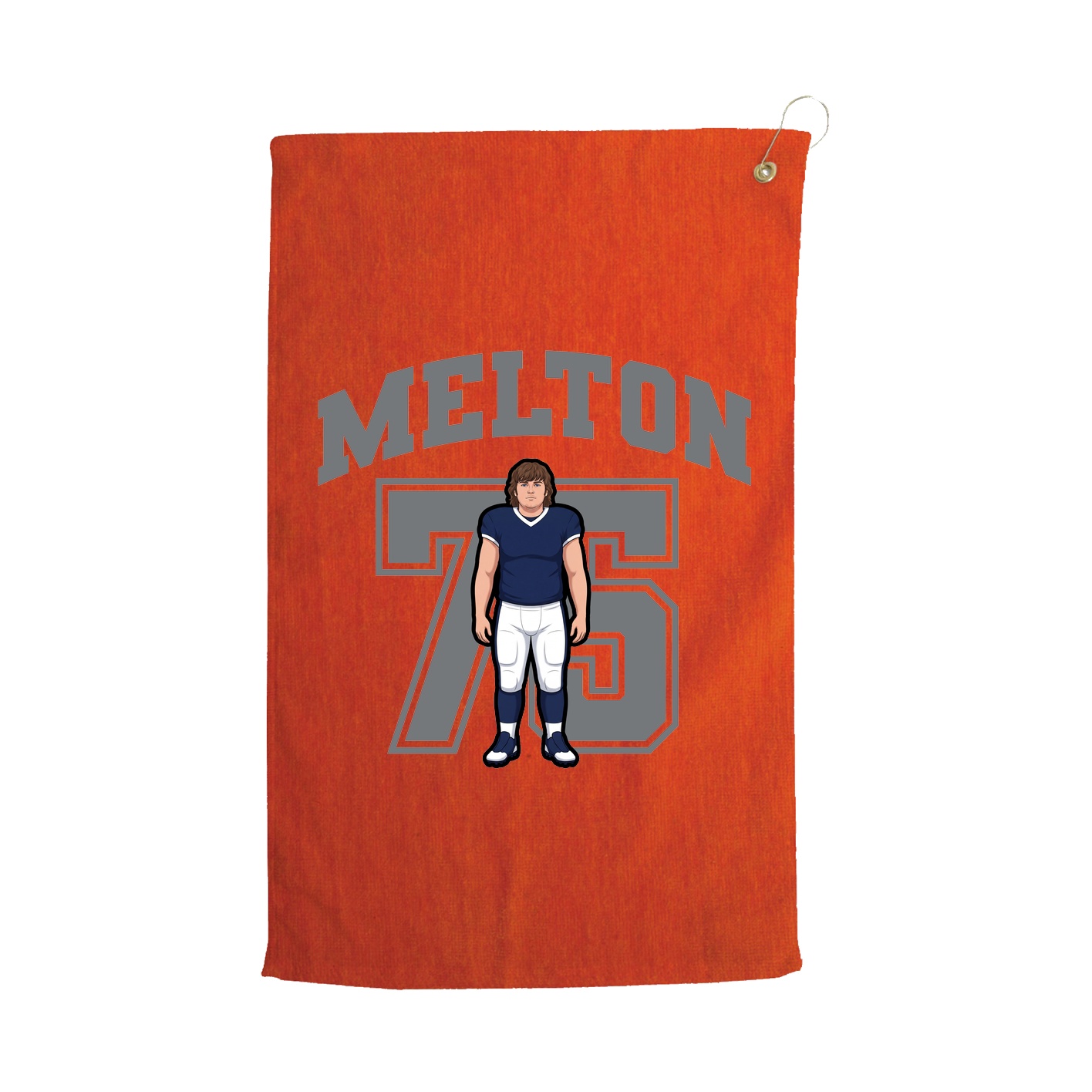 Golf Towel — Number in Orange