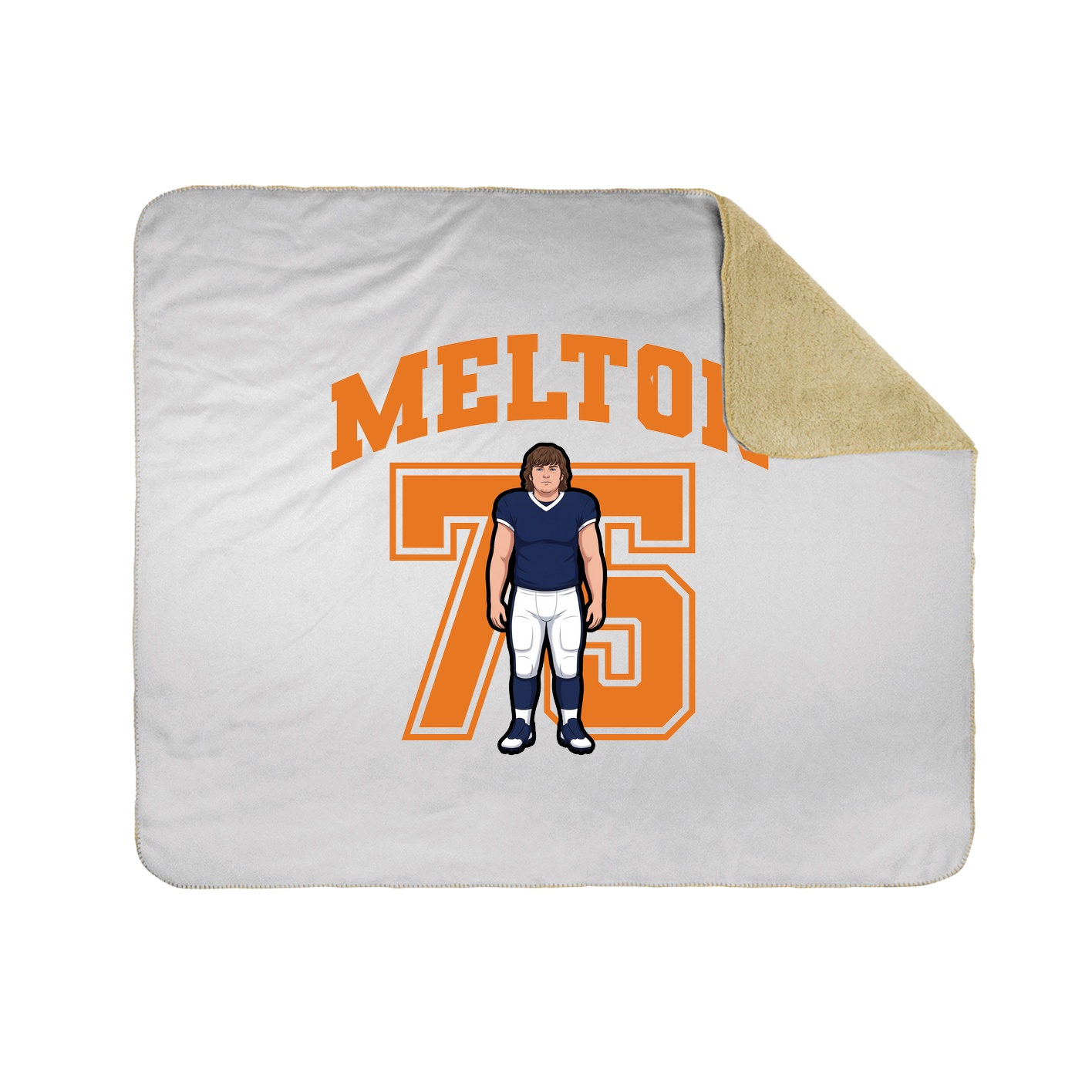 Throw Blanket — Number in White