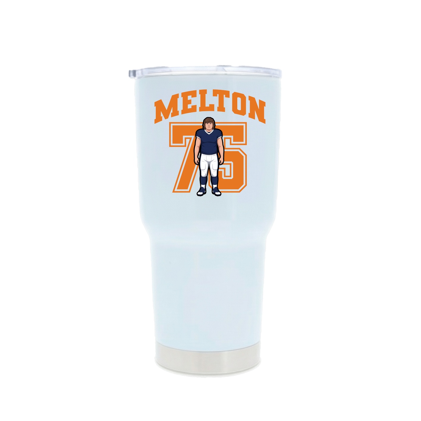 30oz Stainless Steel Tumbler — Number in White