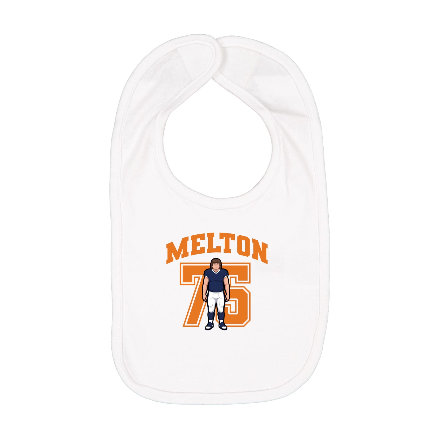 Infant Bib — Number in White