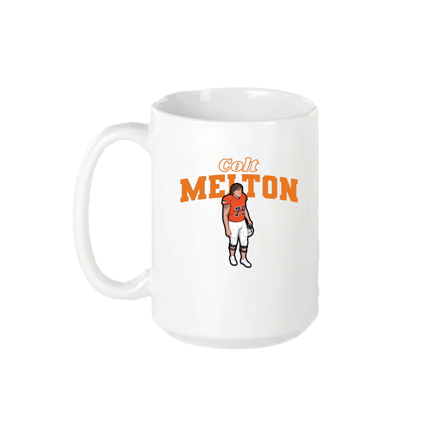 15oz Coffee Mug — Name Arch in White