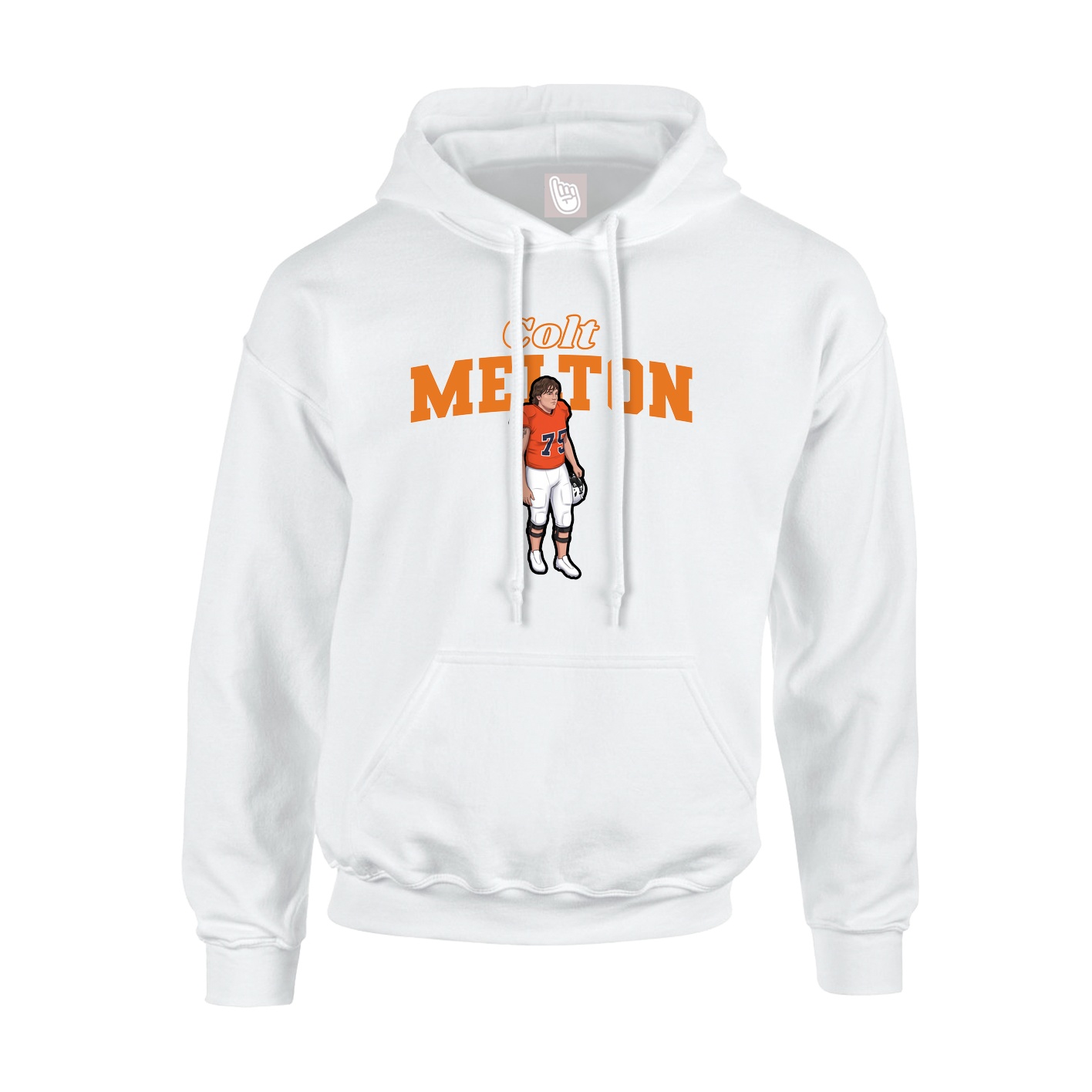 Hoodie — Name Arch in White