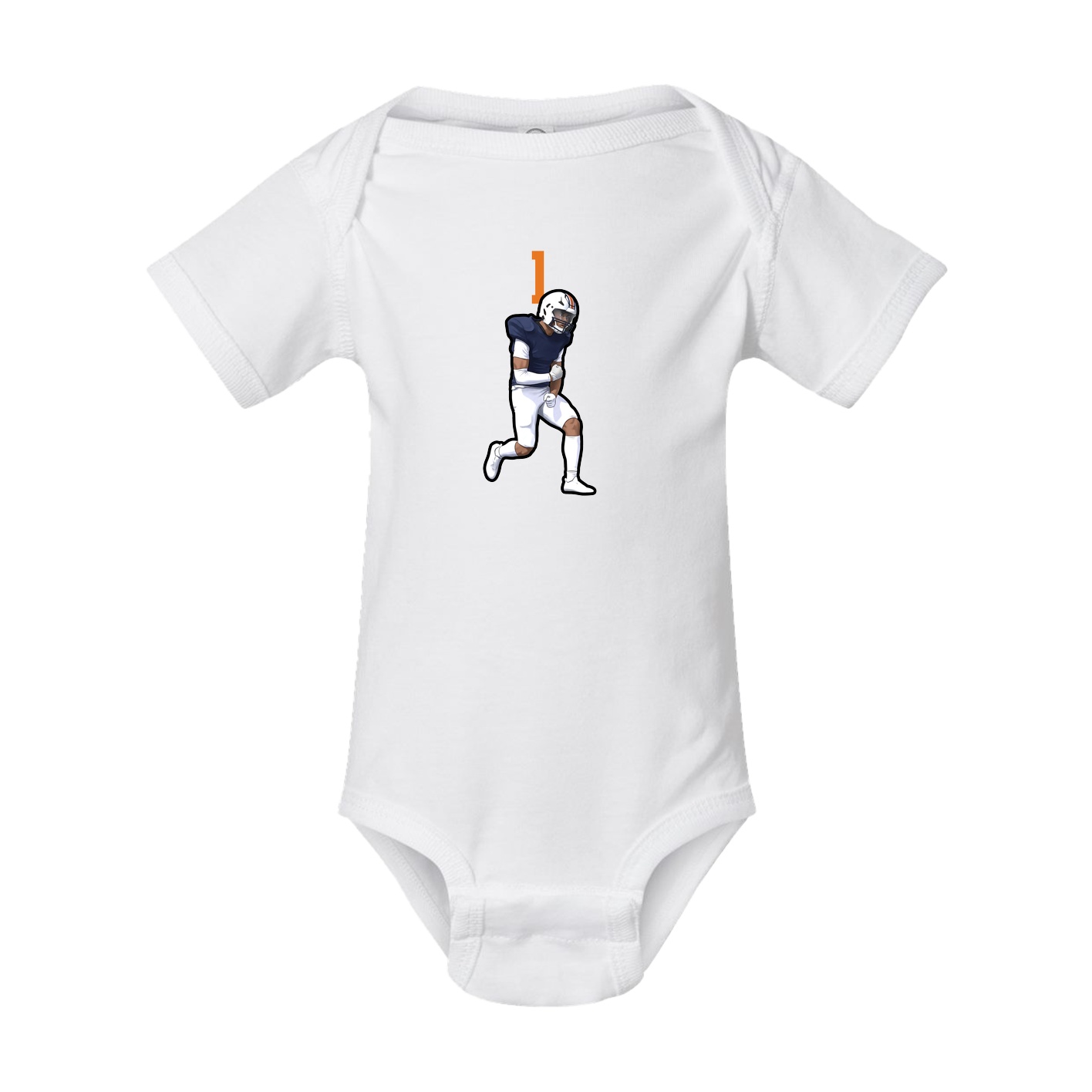 Baby Onesie — Number Top in White