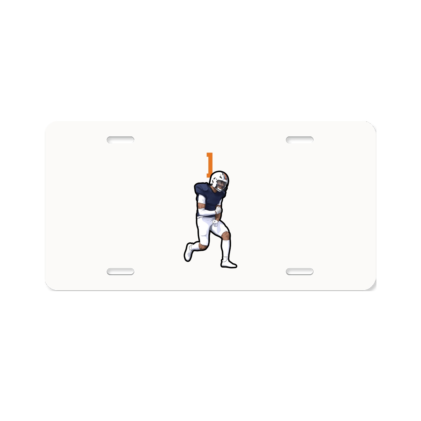 License Plate — Number Top in Classic