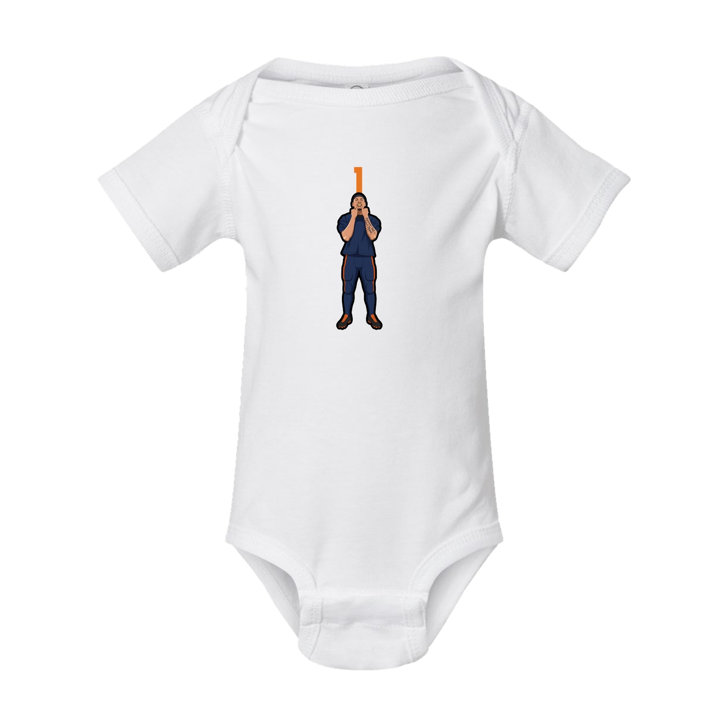 Baby Onesie — Number Top in White