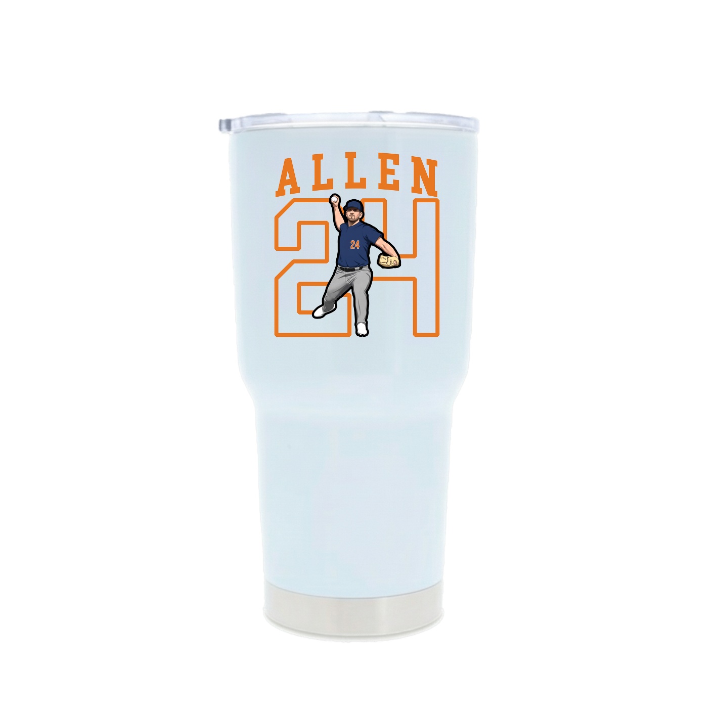 30oz Stainless Steel Tumbler — Shirsey in White